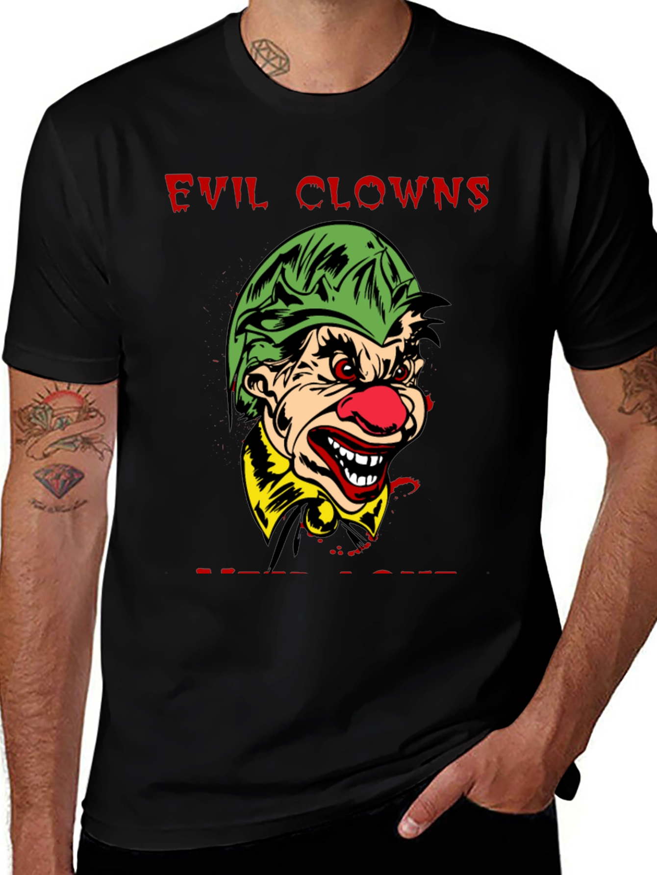 Variant 29 of Evil Clown Graphic T-Shirt - Horror Theme