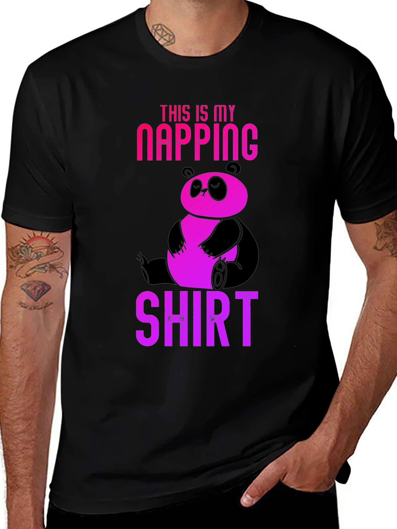Variant 30 of Napping Panda T-Shirt - Cute & Comfy Sleepwear