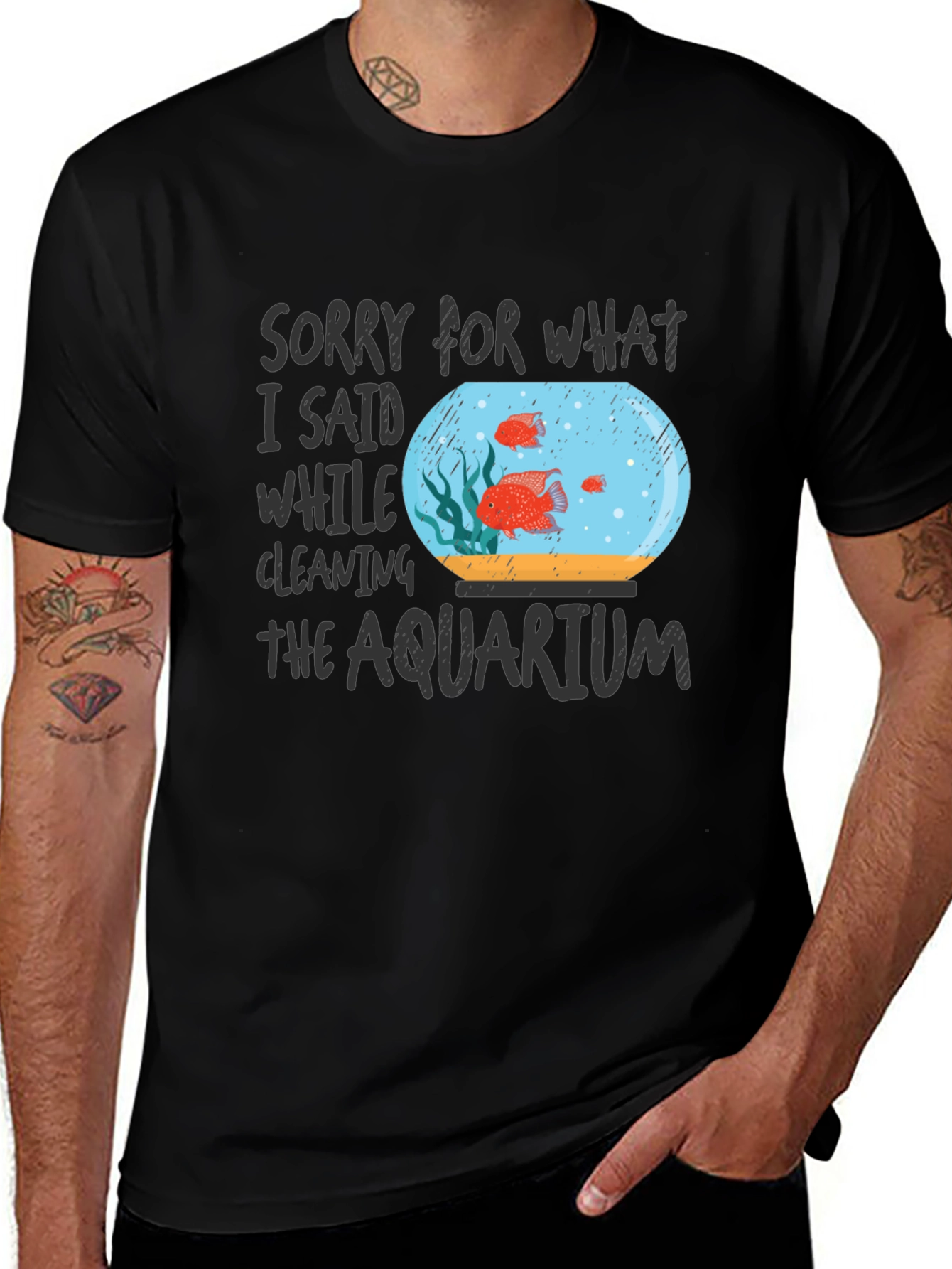 Variant 14 of Aquarium Cleaning Apology T-Shirt, Fish Lover Humor Tee