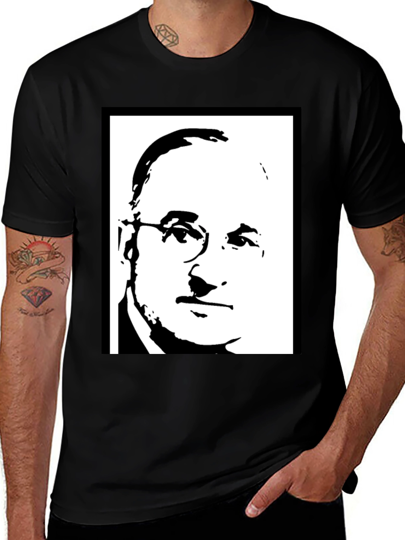 Variant 22 of Vintage Graphic Tee - Monochrome Portrait