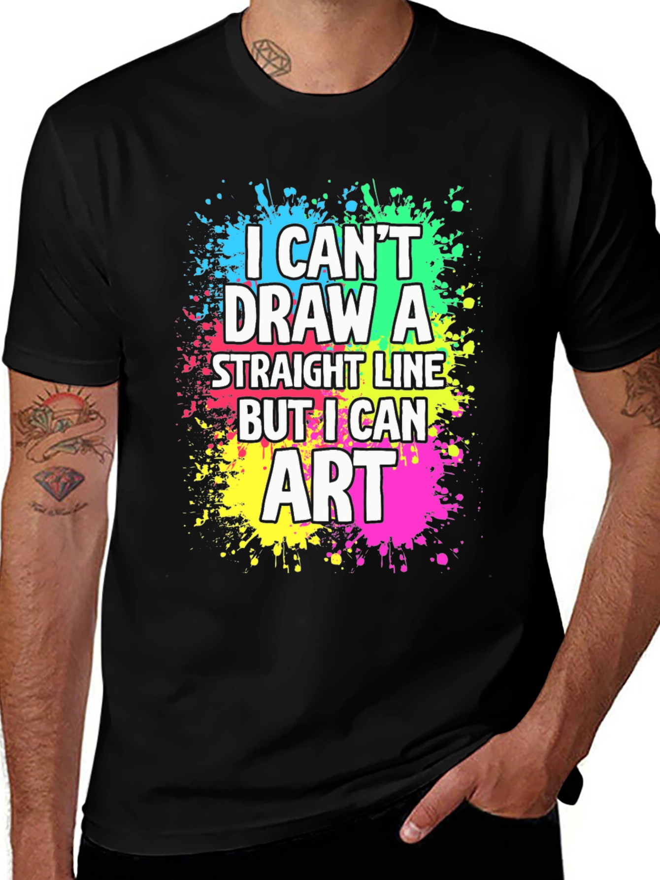 Variant 12 of I Can't Draw A Straight Line But I Can Art T-Shirt