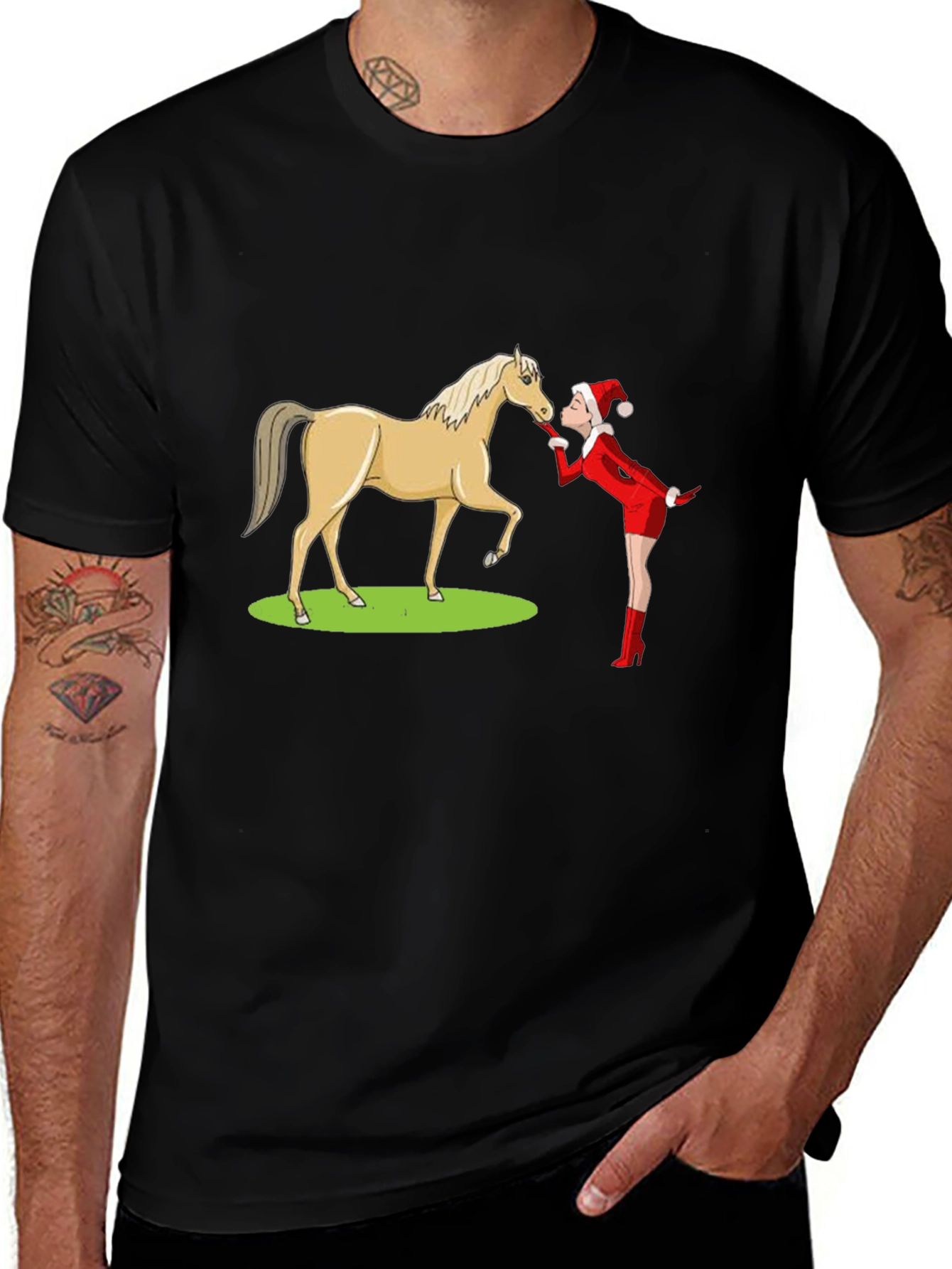 Variant 4 of Horse Kissing T-Shirt - Funny Animal Graphic Tee
