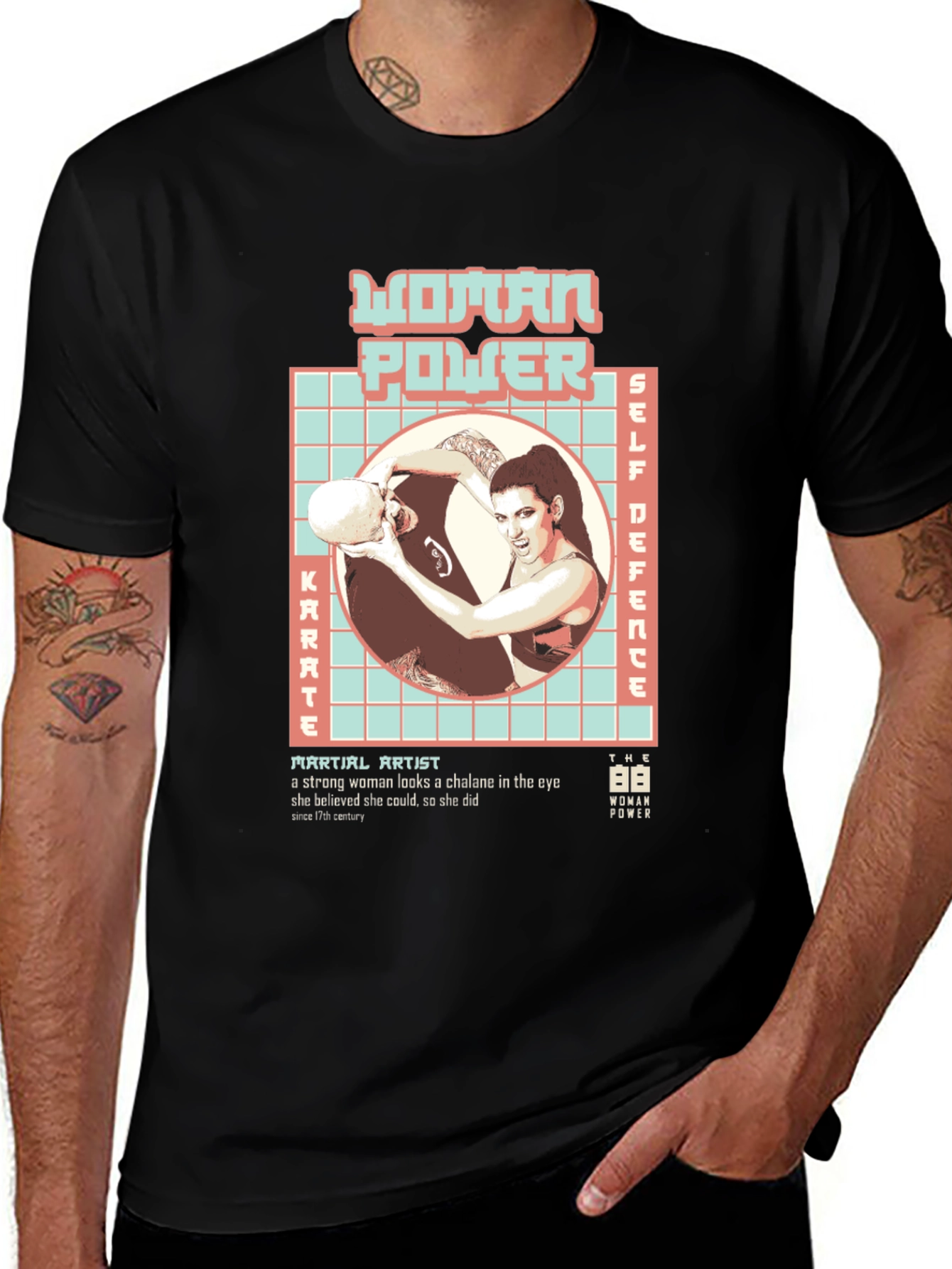 Woman Power Martial Arts Graphic T-Shirt