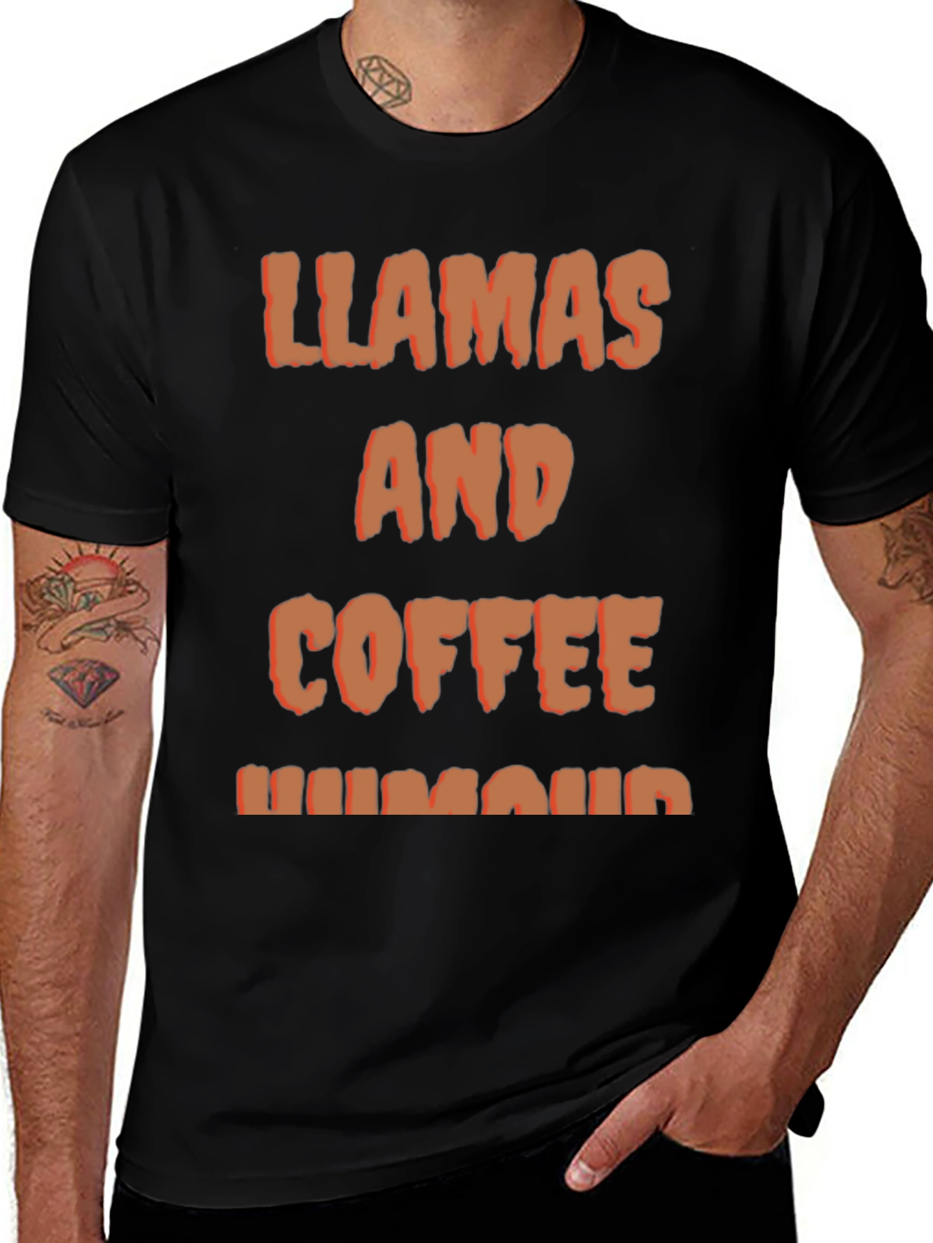 Variant 25 of Llamas and Coffee Humor Graphic Tee