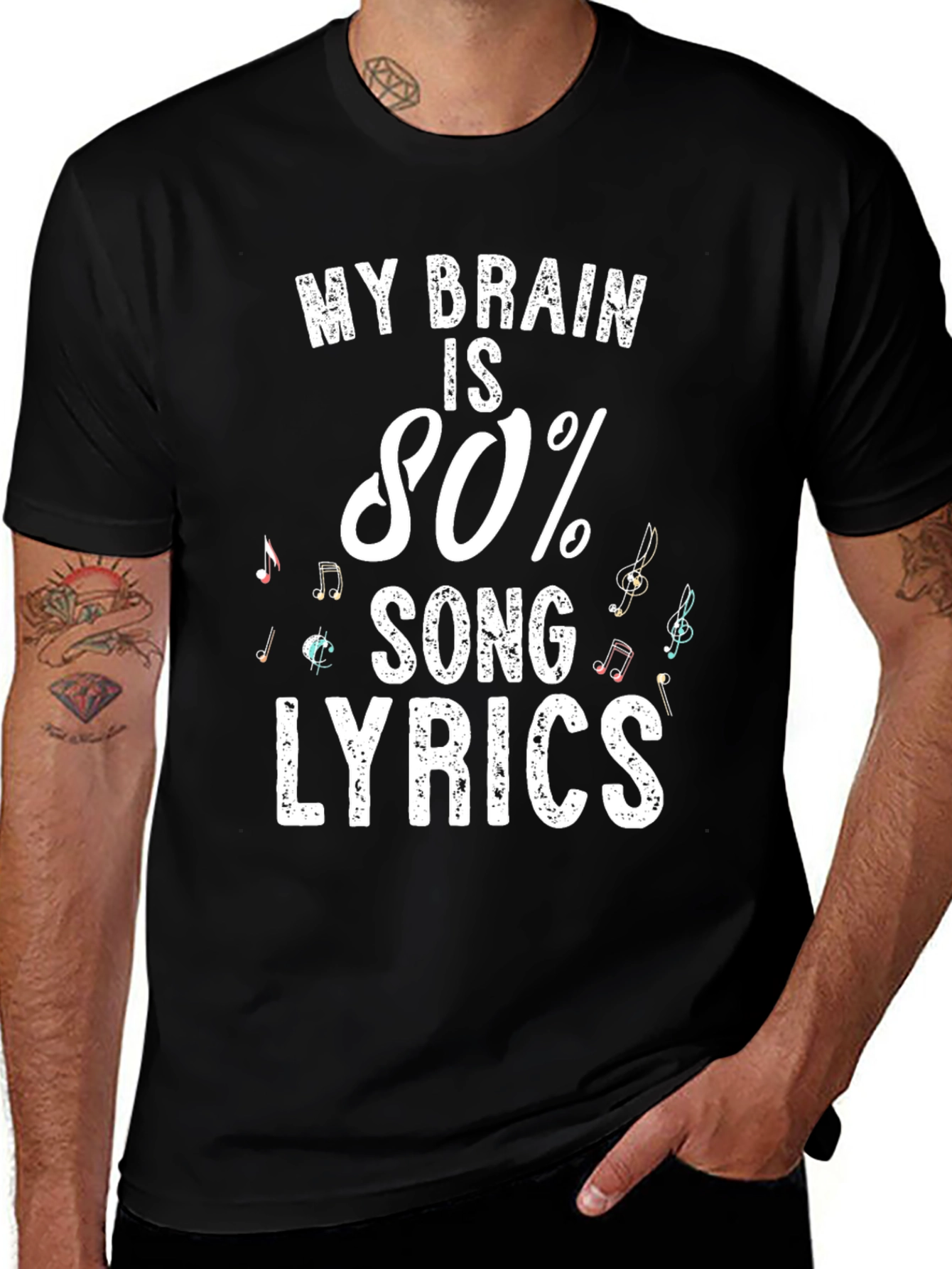 Variant 13 of My Brain Is 80% Song Lyrics T-Shirt