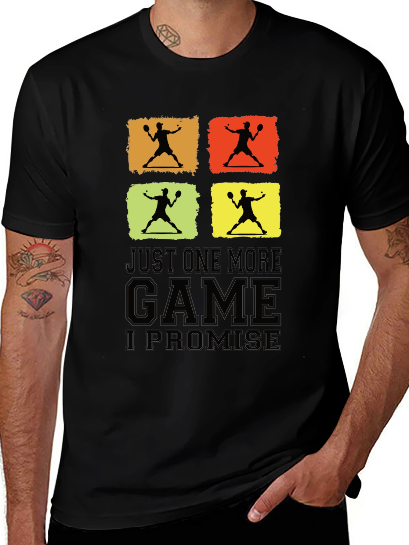 Variant 12 of Just One More Game Promise Black Graphic Tee