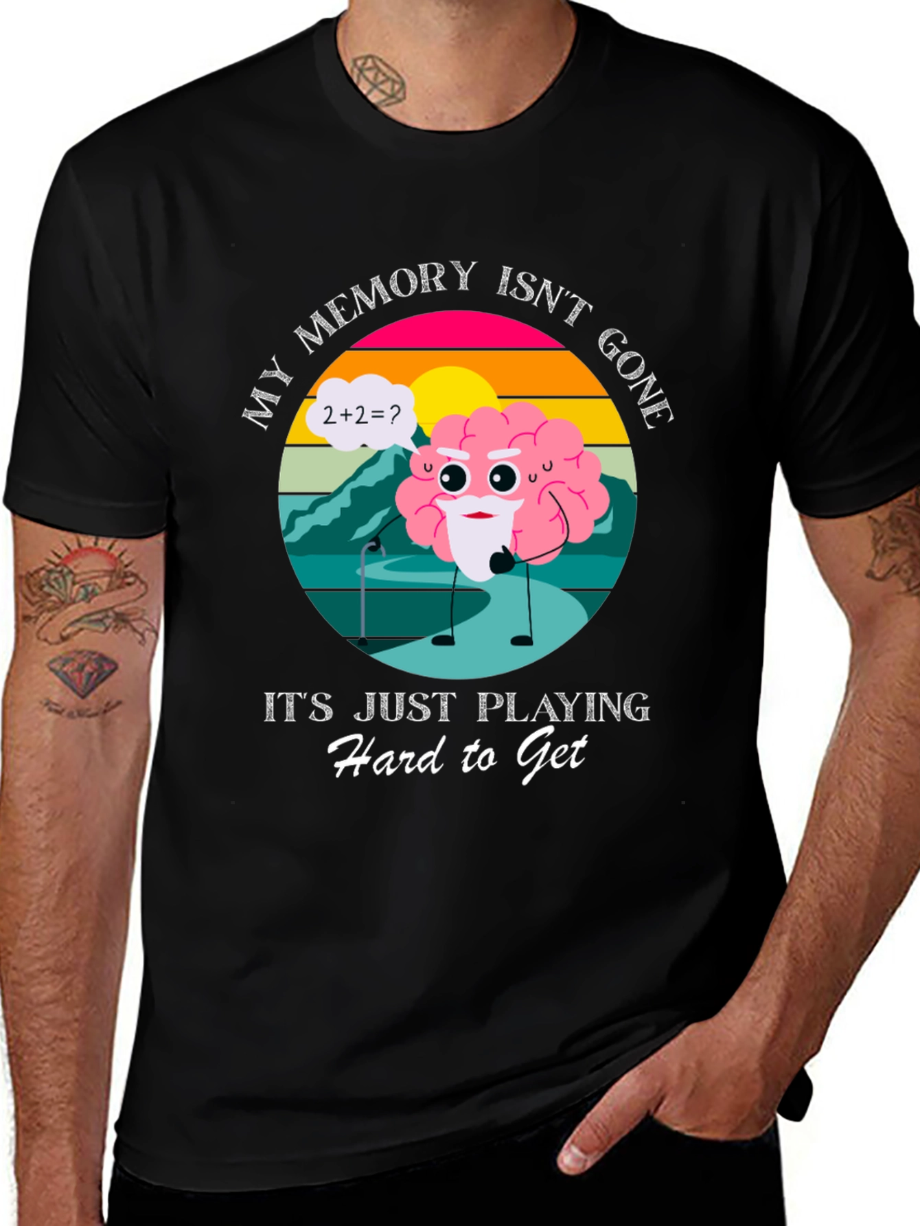 Variant 2 of Funny Memory T-Shirt - Brain Playing Hard to Get!