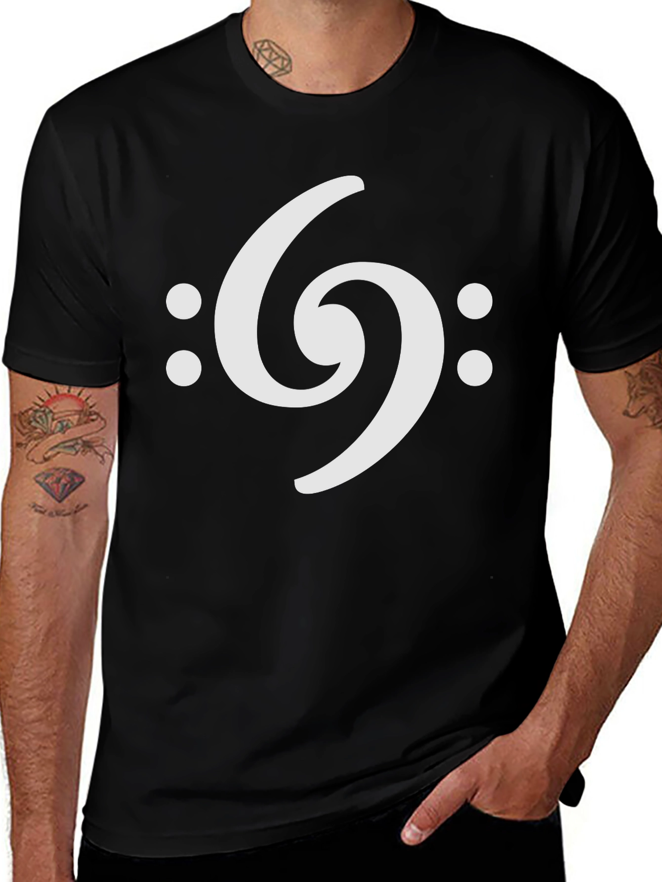 Bass Clef T-Shirt - Music Lover Tee