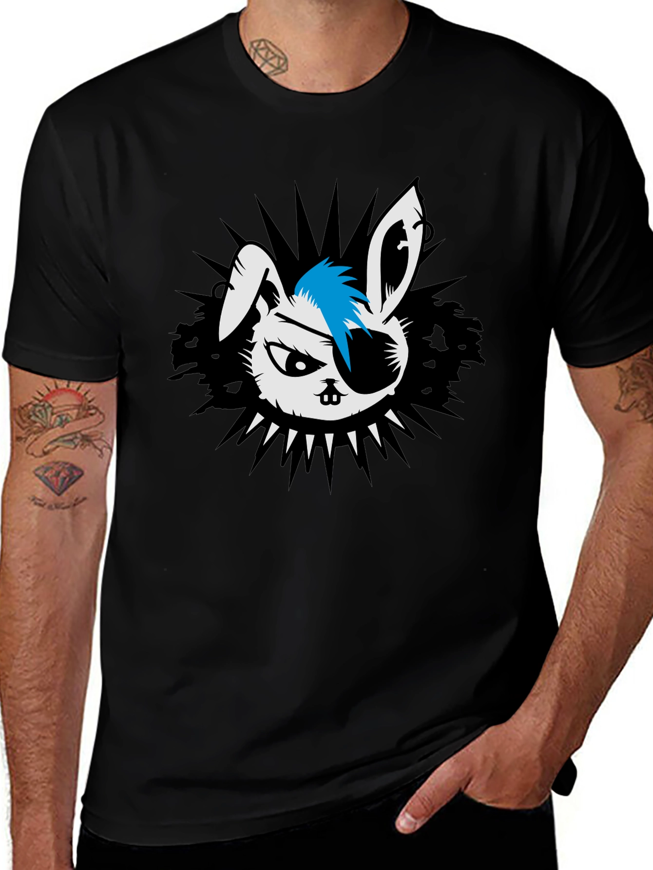 Variant 26 of Punk Rock Rabbit Graphic T-Shirt
