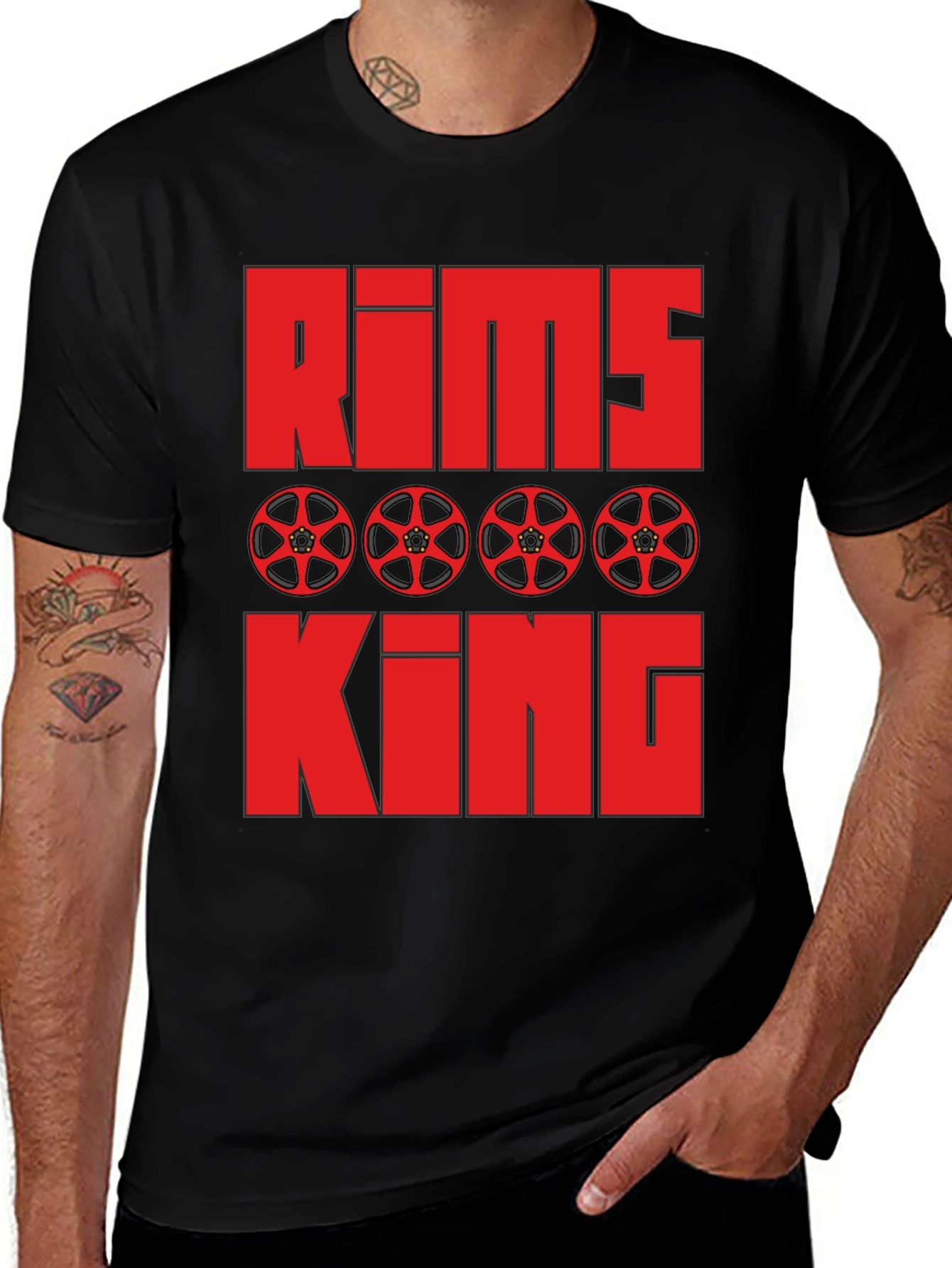 Variant 13 of Rims King Graphic Tee - Automotive Enthusiast T-Shirt