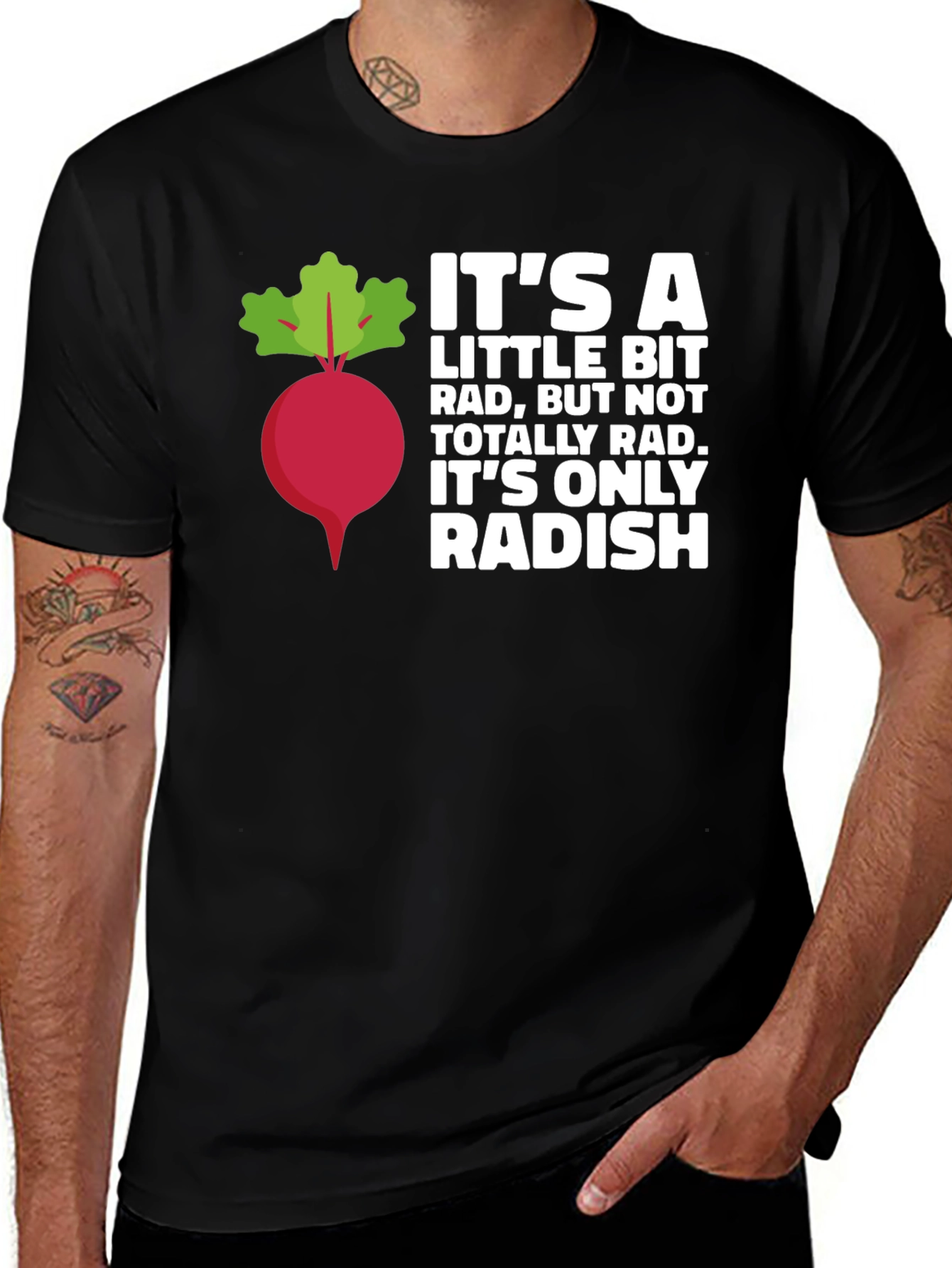 Variant 27 of Radish Pun Graphic Tee - Funny Foodie Shirt