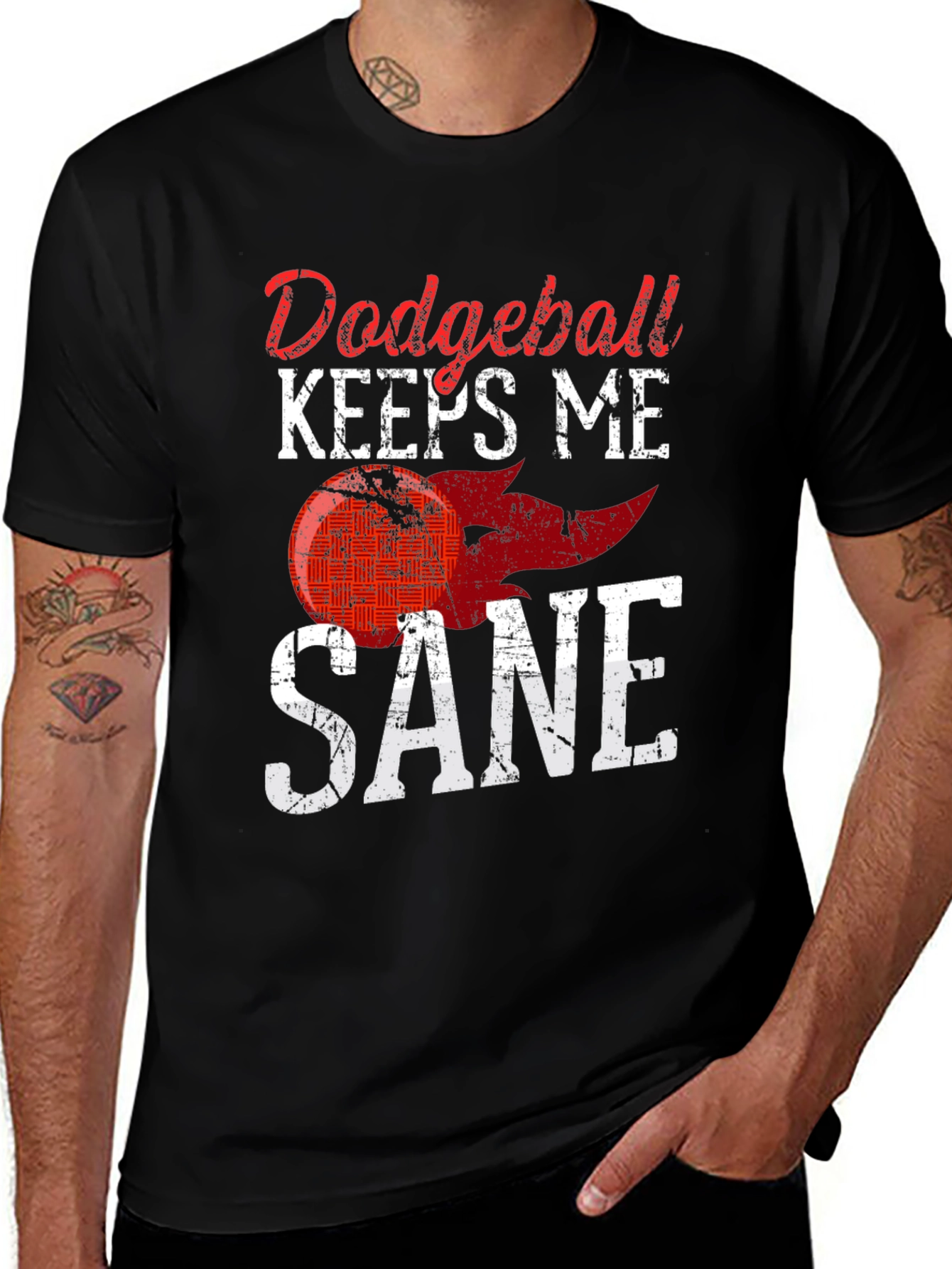 Variant 14 of Dodgeball Keeps Me Sane Graphic Tee