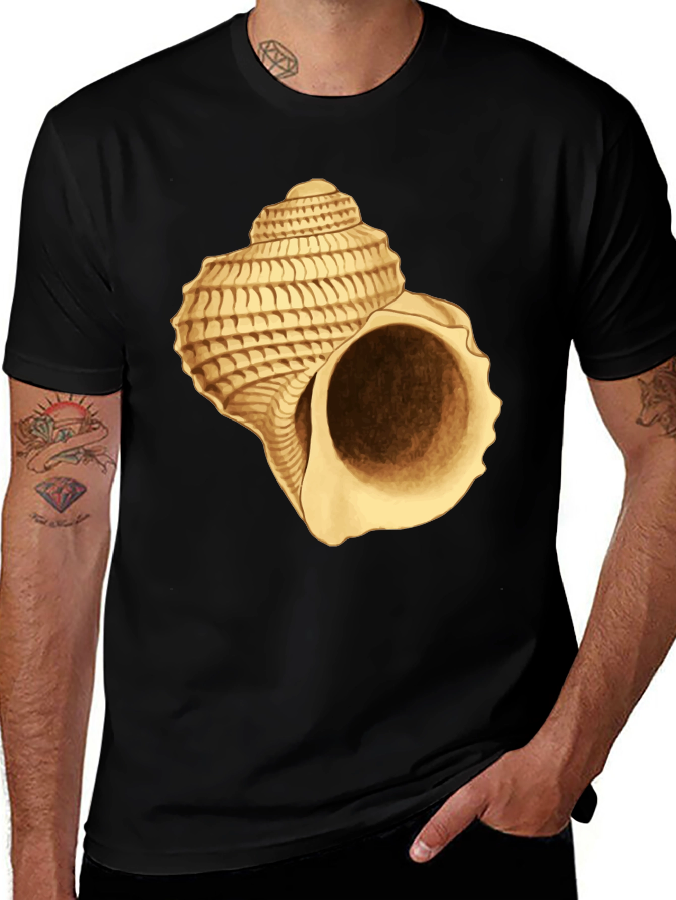 Variant 27 of Nautical Shell Graphic Tee - Stylish Comfort