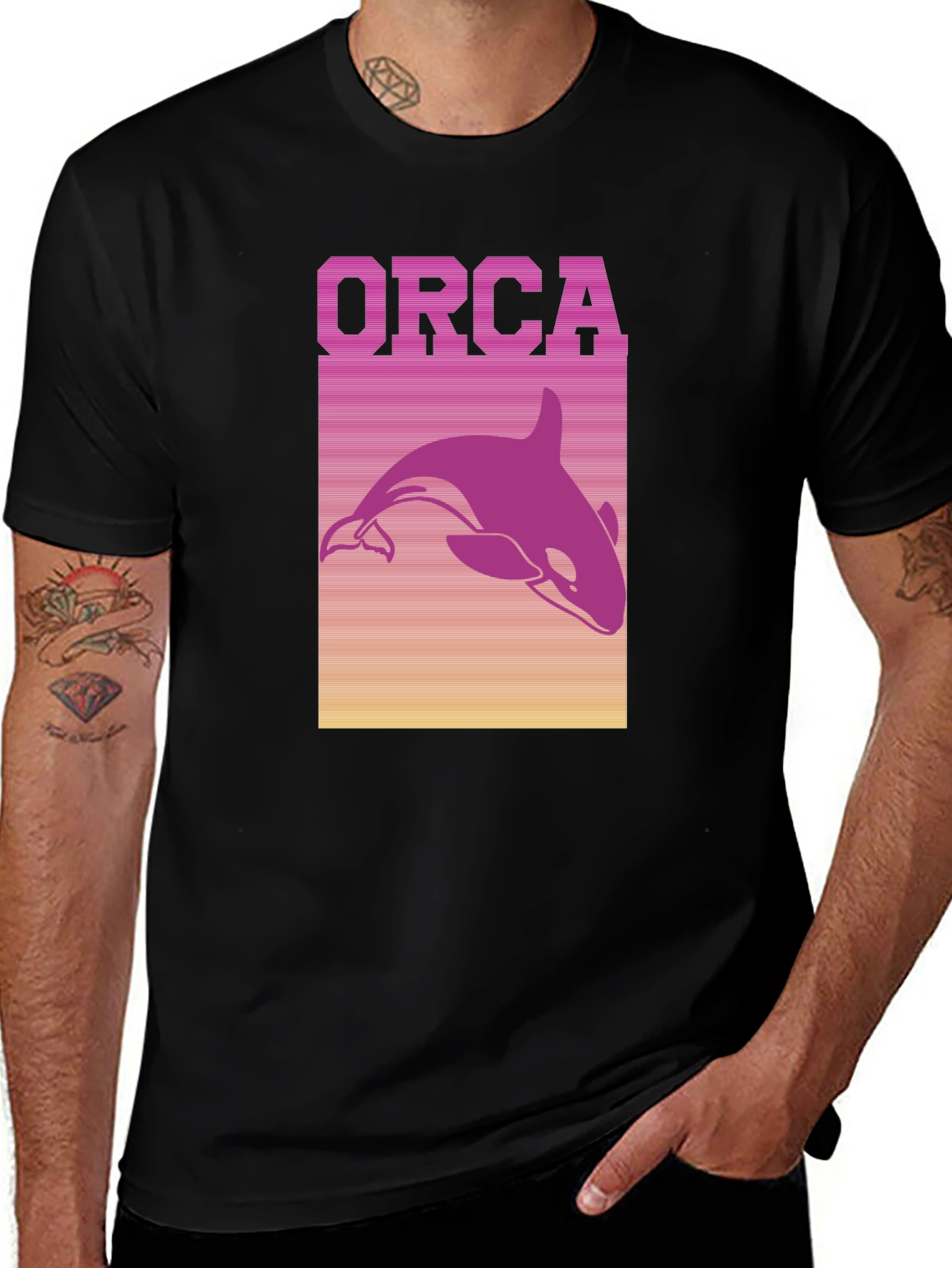 Variant 14 of Retro Orca Whale T-Shirt - Stylish Graphic Tee