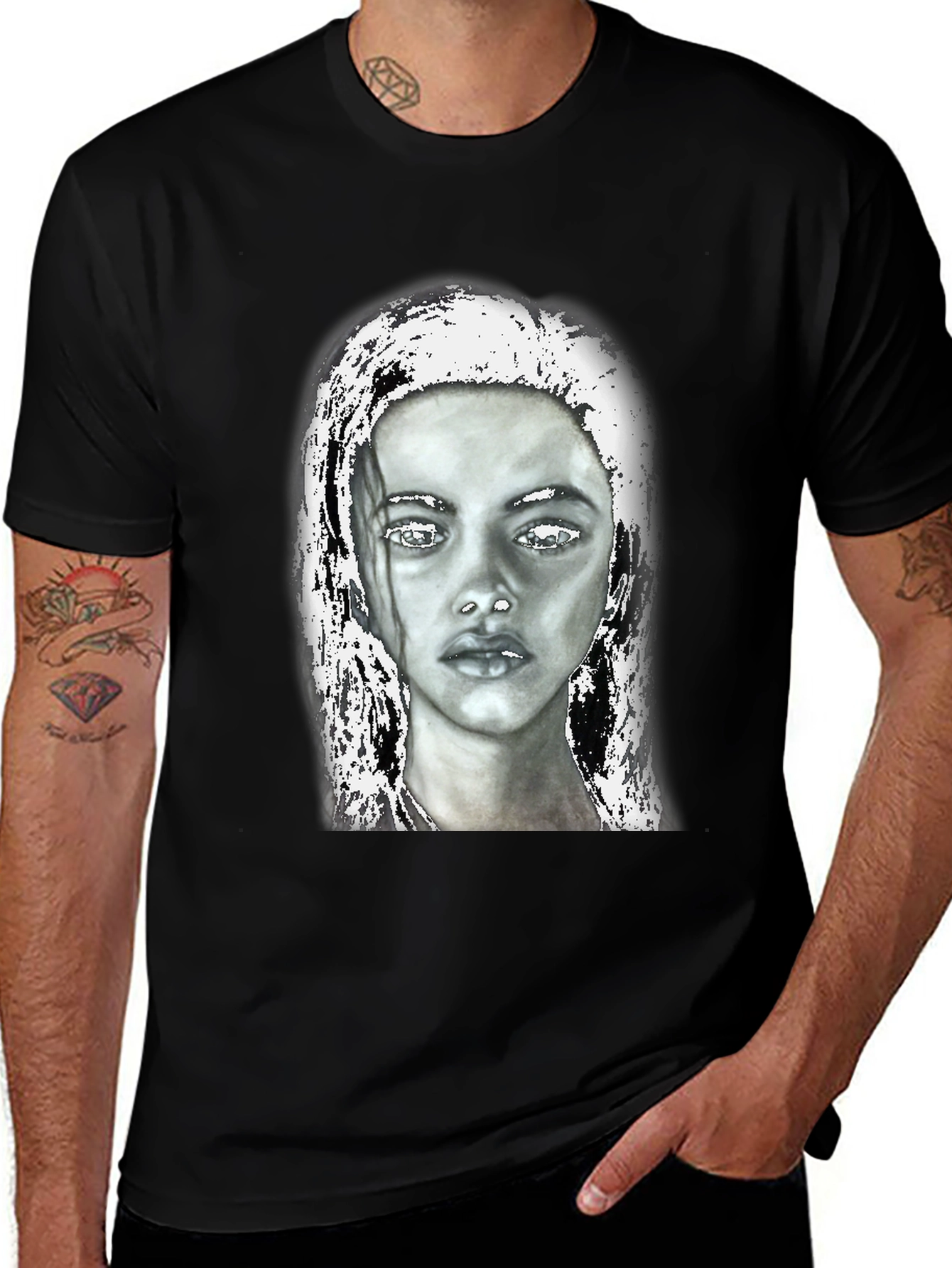 Black Graphic Tee - Portrait