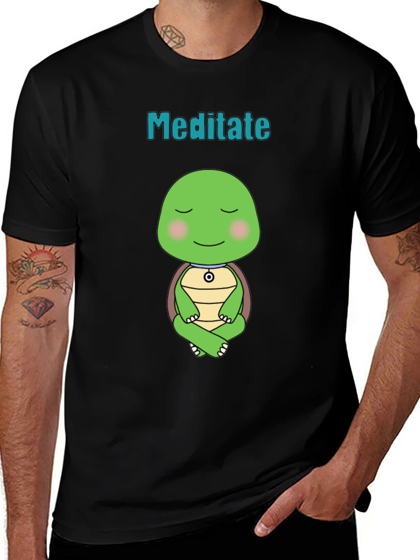 Variant 16 of Meditate Turtle T-Shirt - Relaxation & Mindfulness