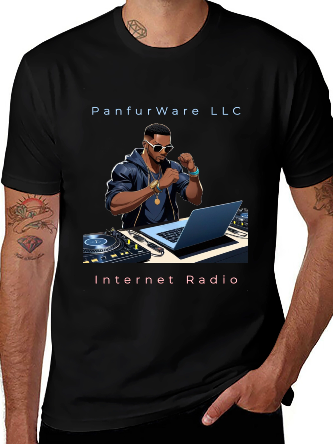 Variant 21 of PanfurWare LLC DJ Graphic T-Shirt