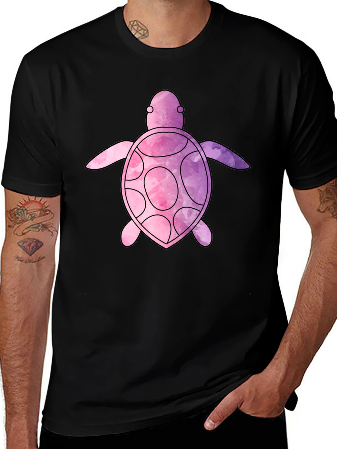 Variant 12 of Watercolor Turtle Graphic Tee
