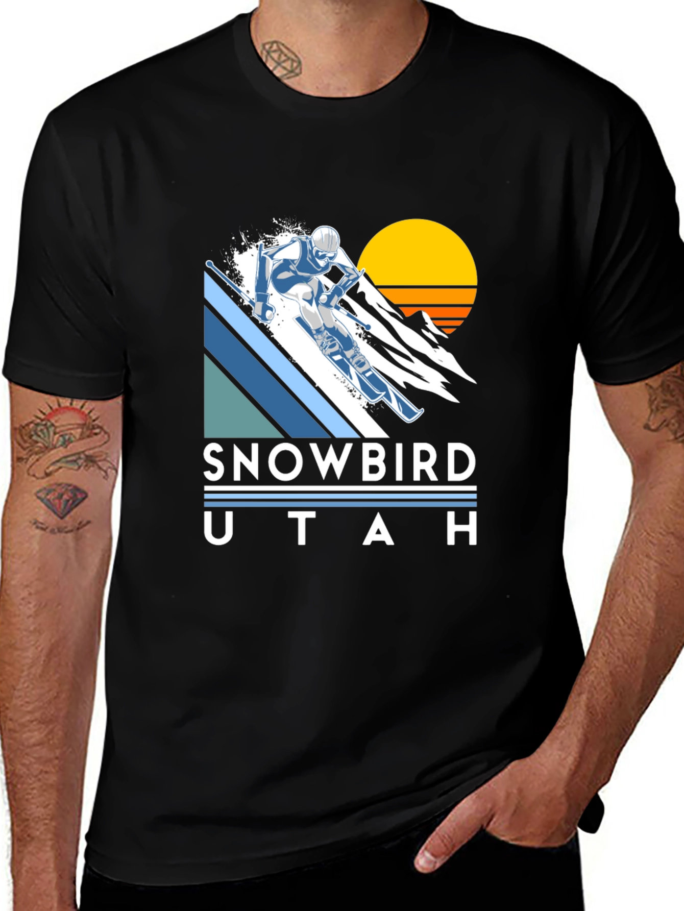 Variant 16 of Snowbird Utah Skiing Graphic T-Shirt