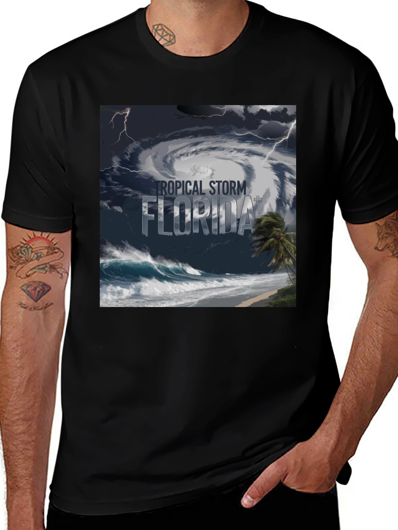 Variant 26 of Tropical Storm Florida Graphic T-Shirt