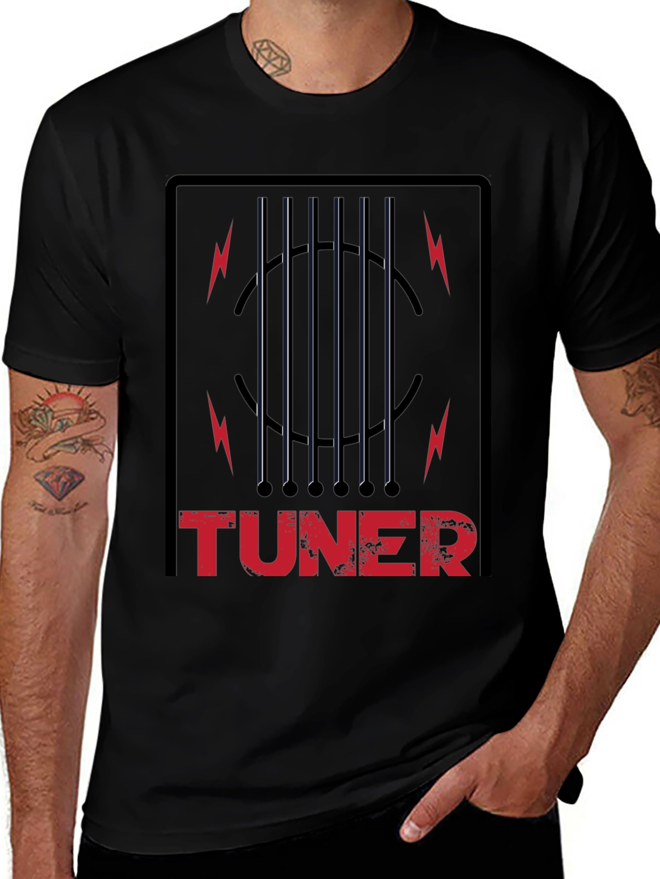 Variant 10 of Guitar Tuner T-Shirt - Musician Graphic Tee