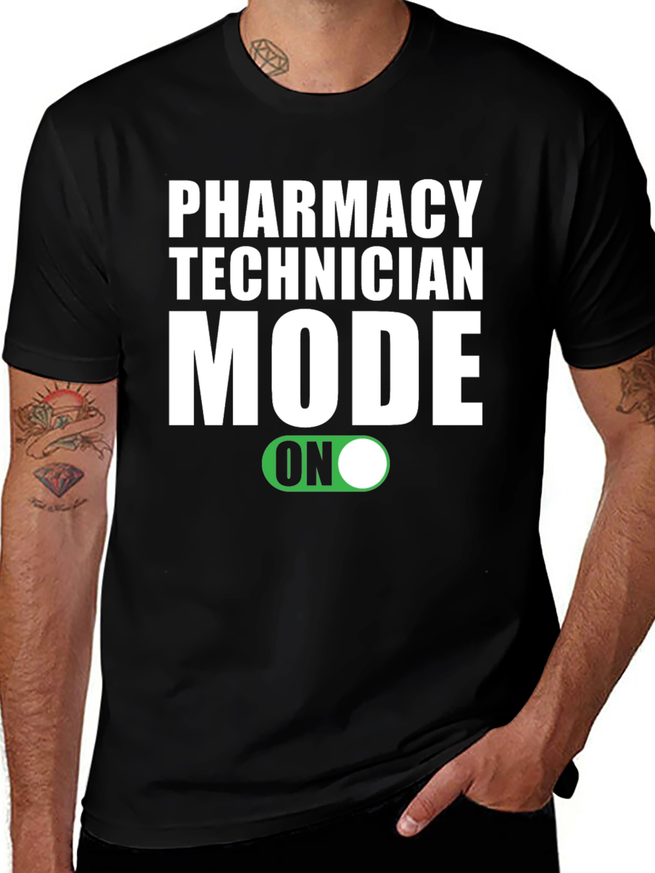 Variant 29 of Pharmacy Technician Mode On T-Shirt - Black