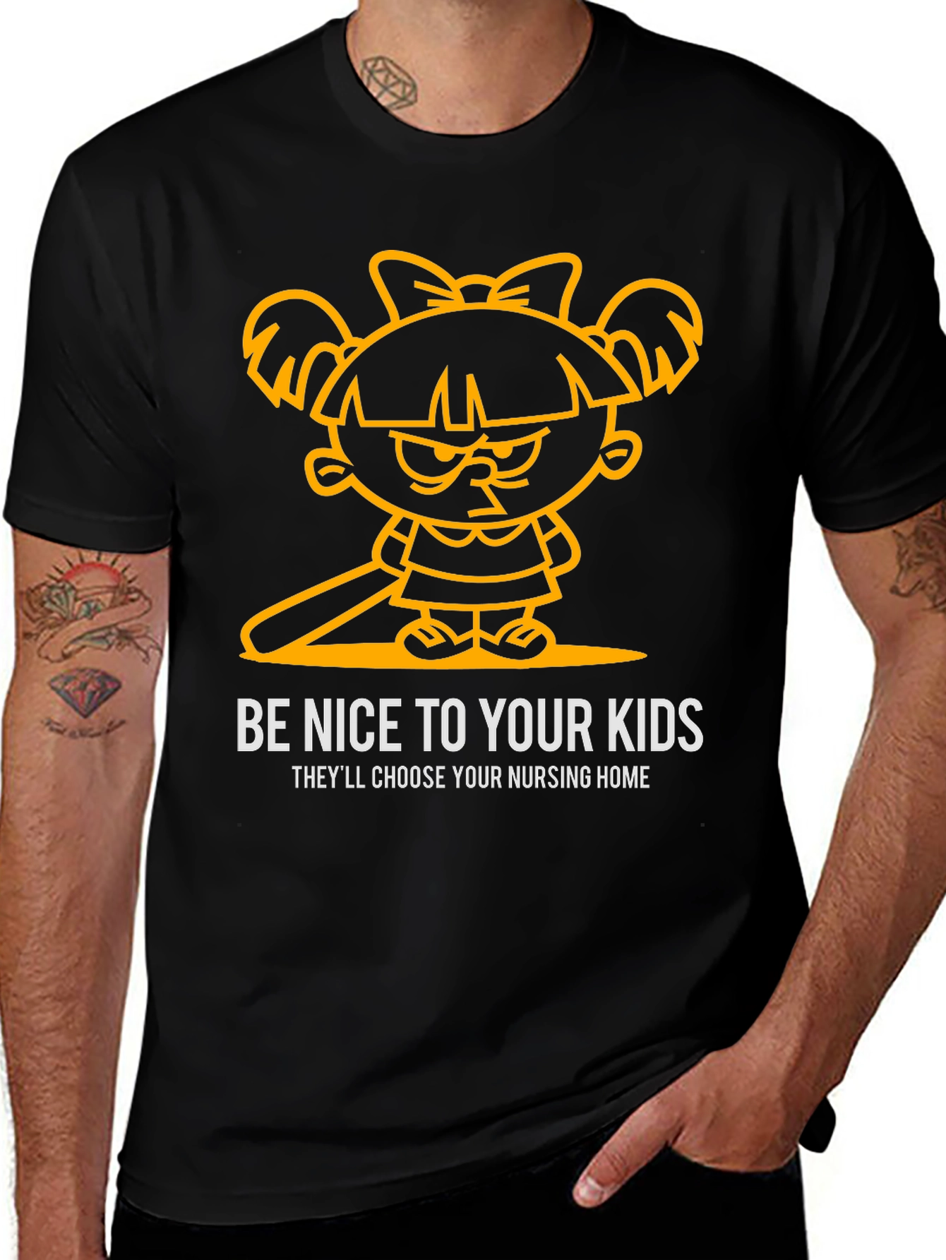 Black Be Nice To Your Kids Graphic Tee main image