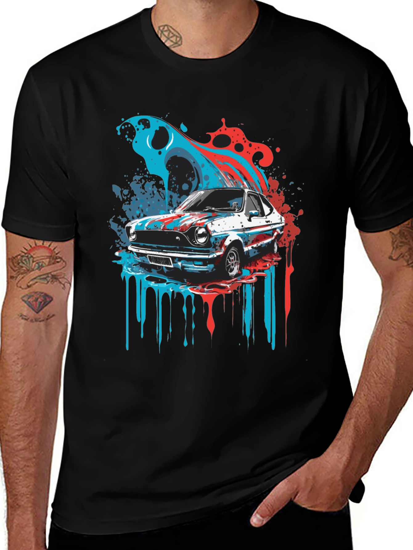 Variant 15 of Vintage Car Graphic Tee - Modern Art Design