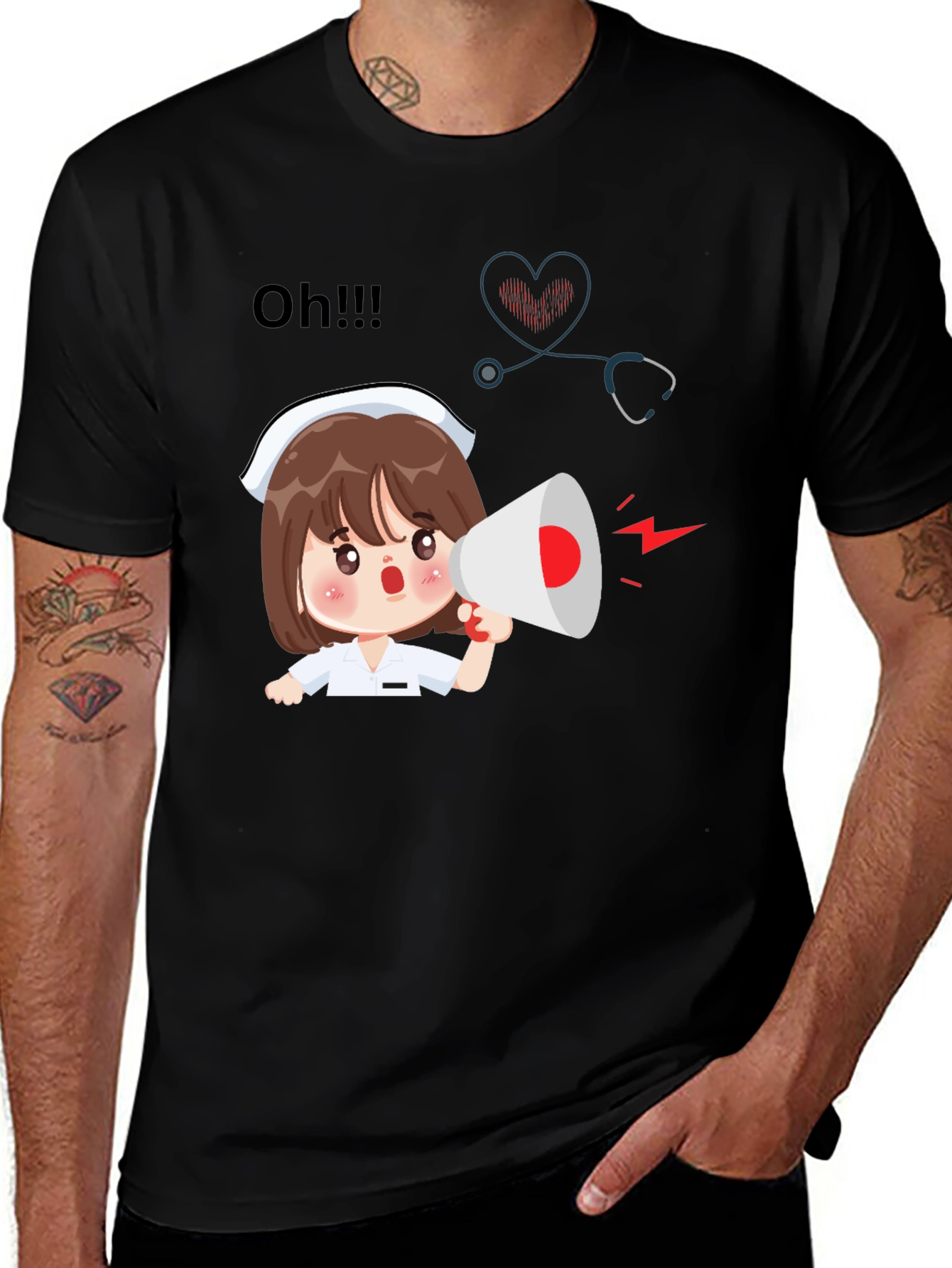 Variant 16 of Nurse Cartoon Graphic Tee