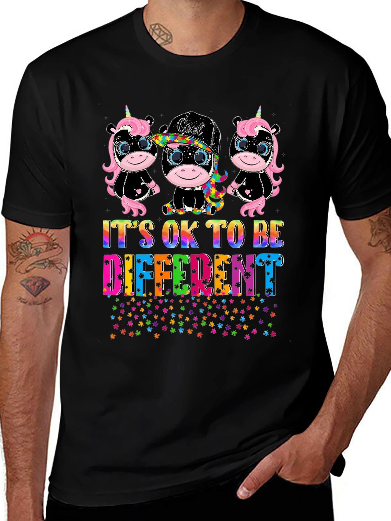 Variant 2 of It's OK To Be Different Unicorn Tee