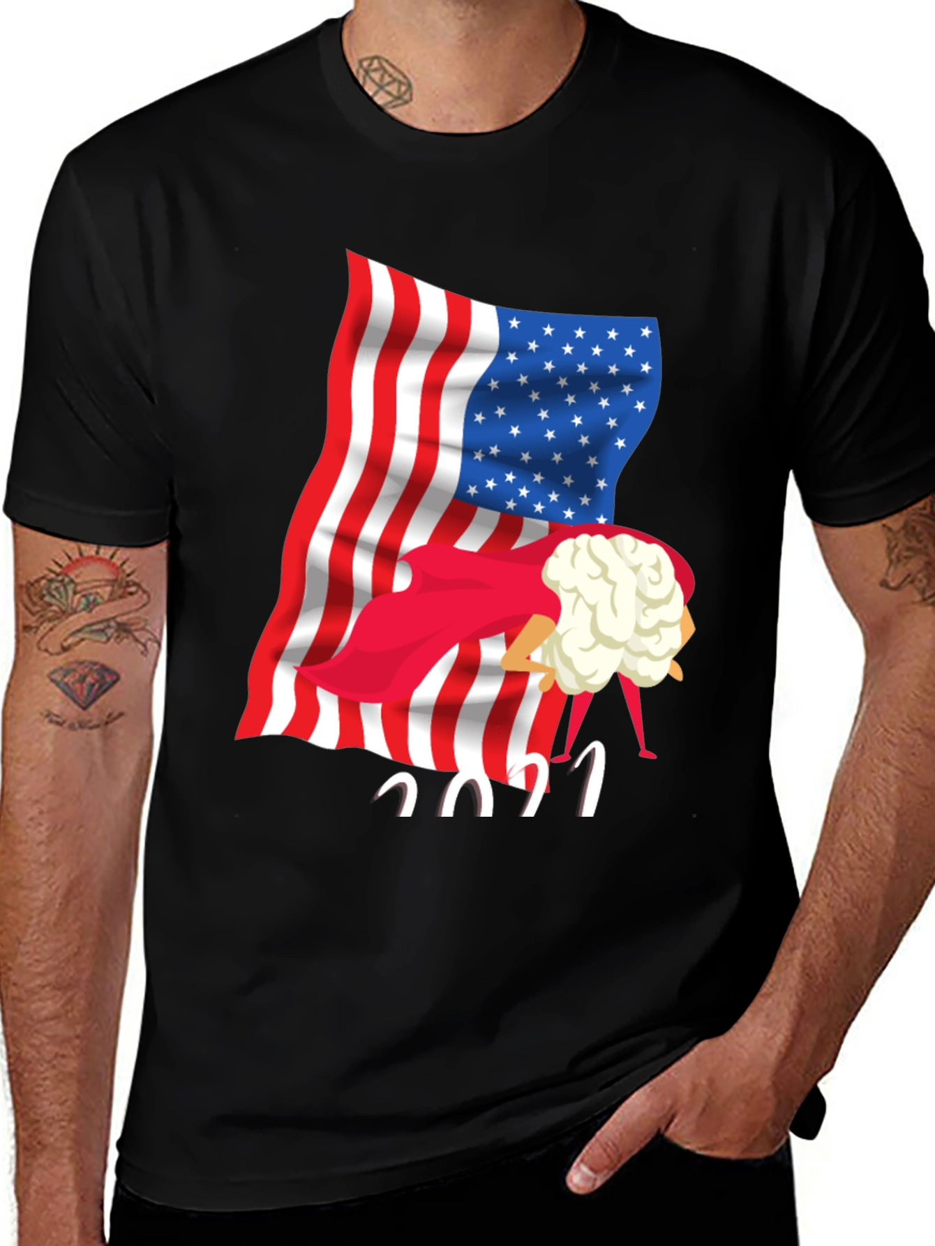 Variant 25 of Patriotic Cauliflower Head 2021 T-Shirt