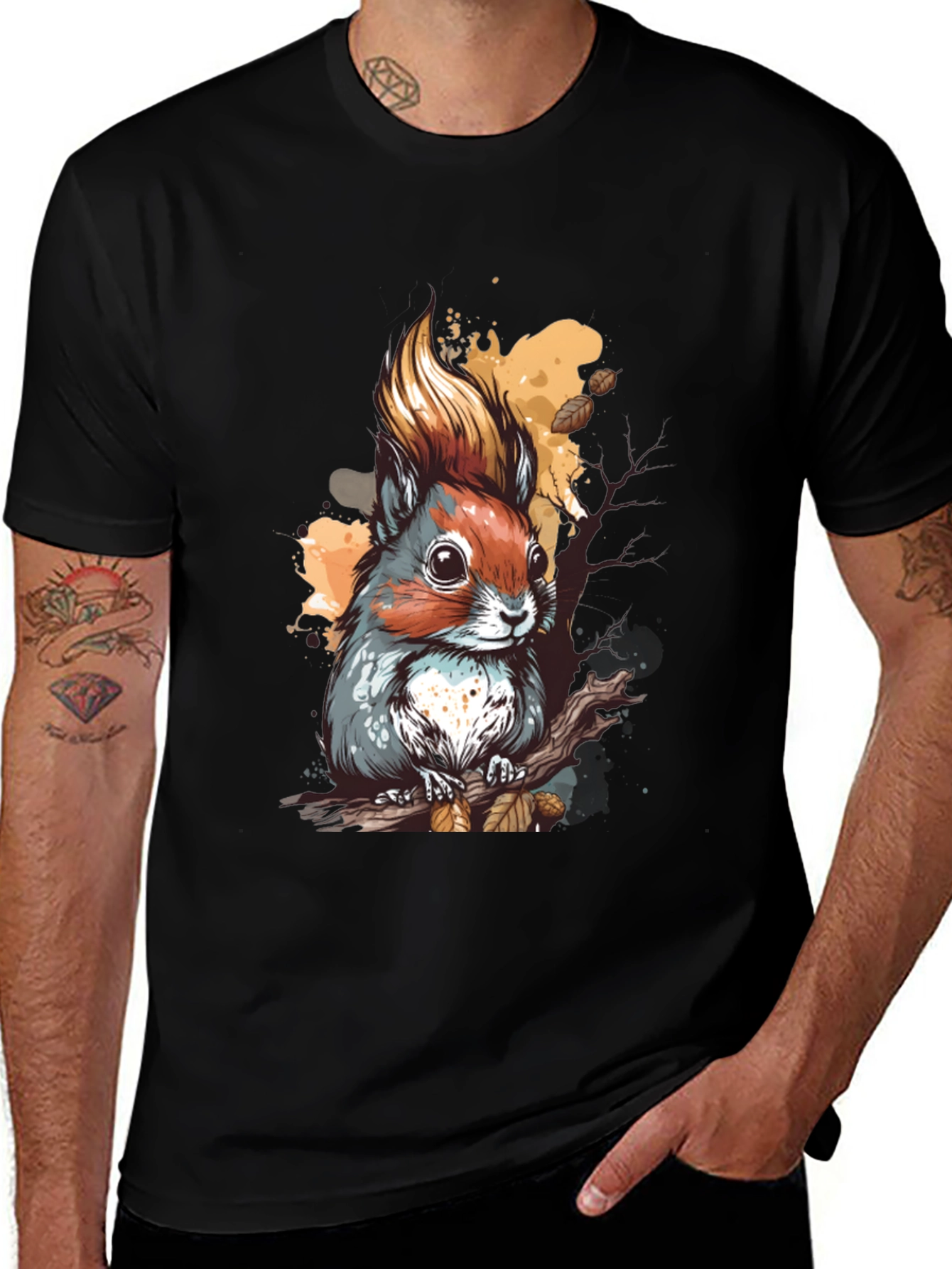 Variant 16 of Squirrel Graphic T-Shirt - Nature Inspired Tee