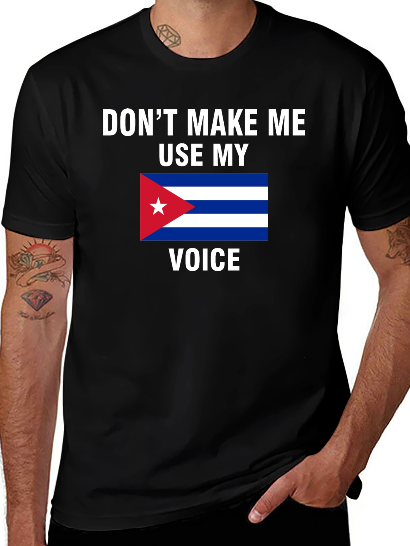 Cuba Flag Voice T-Shirt - Funny Cuban Pride Tee