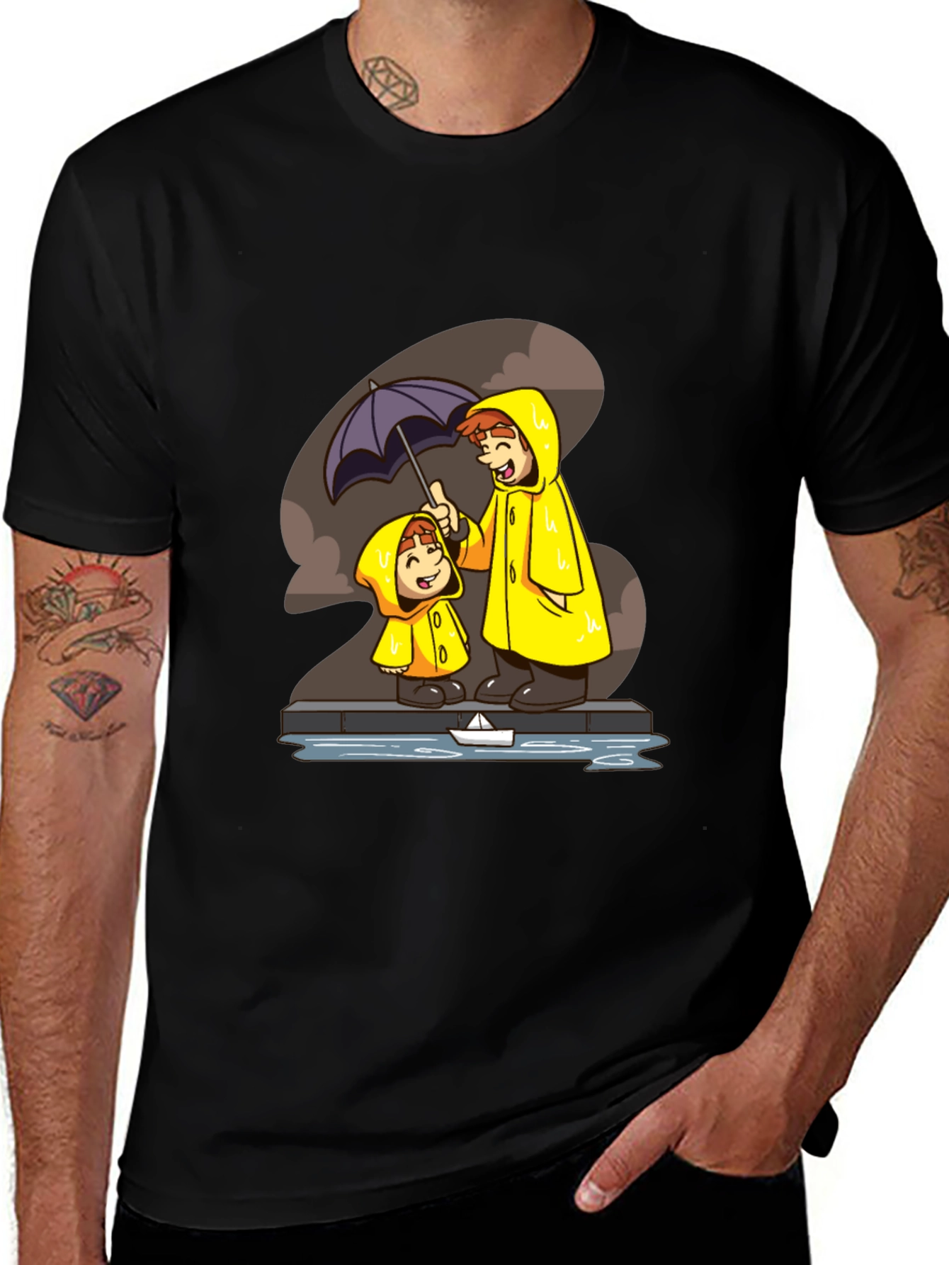 Variant 8 of Rainy Day Cartoon T-Shirt