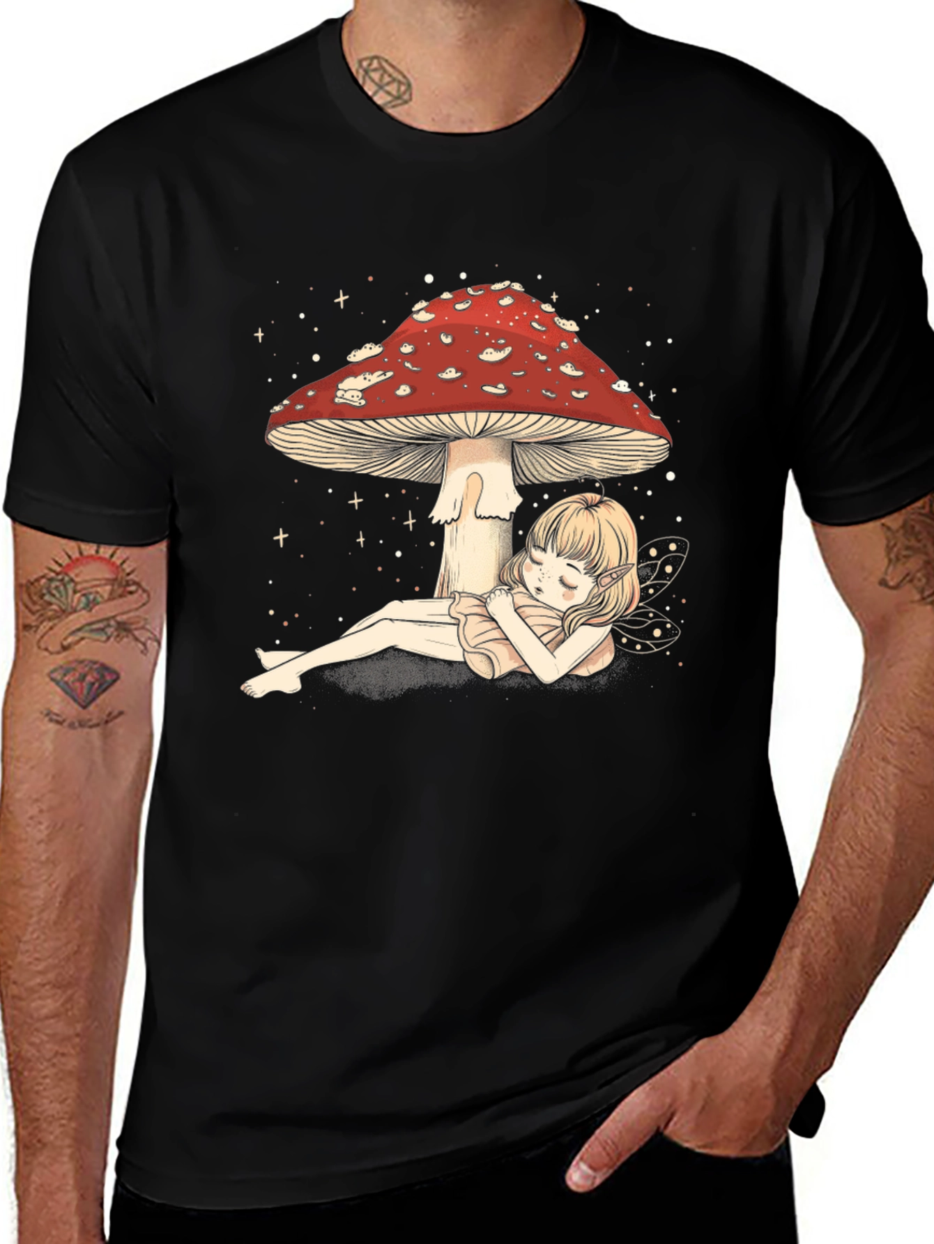 Variant 29 of Whimsical Mushroom Fairy Graphic Tee