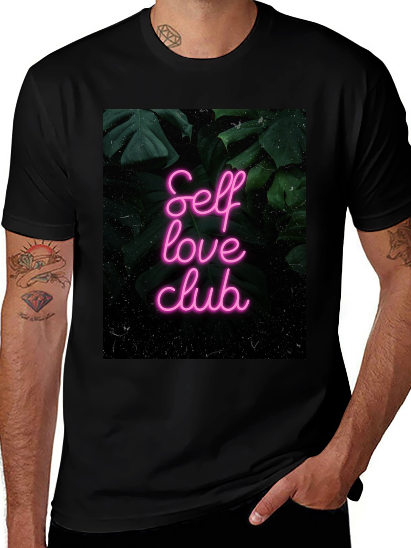 Variant 13 of Self Love Club Graphic Tee - Black Cotton T-Shirt