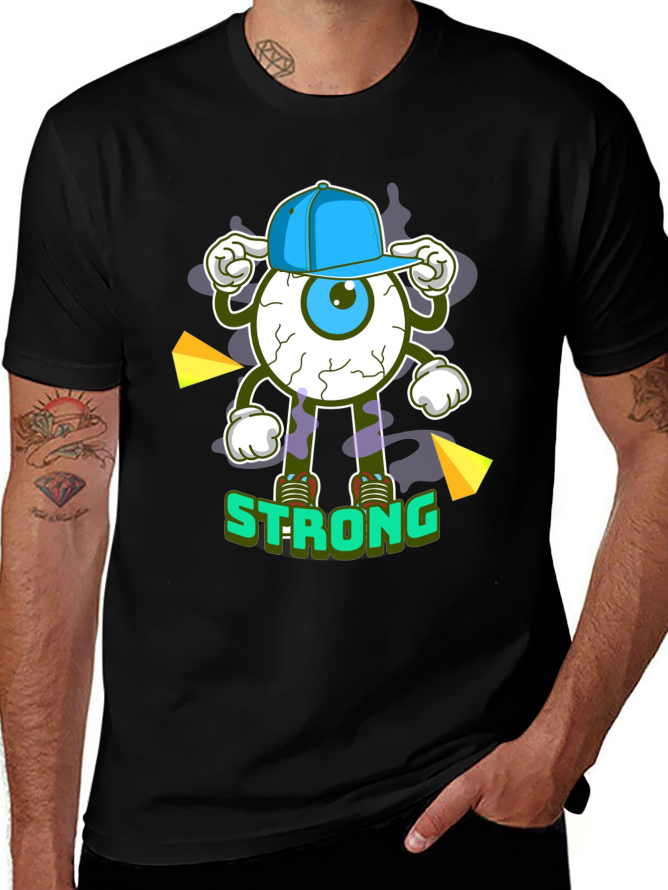 Variant 4 of Strong Eyeball Cartoon Graphic T-Shirt