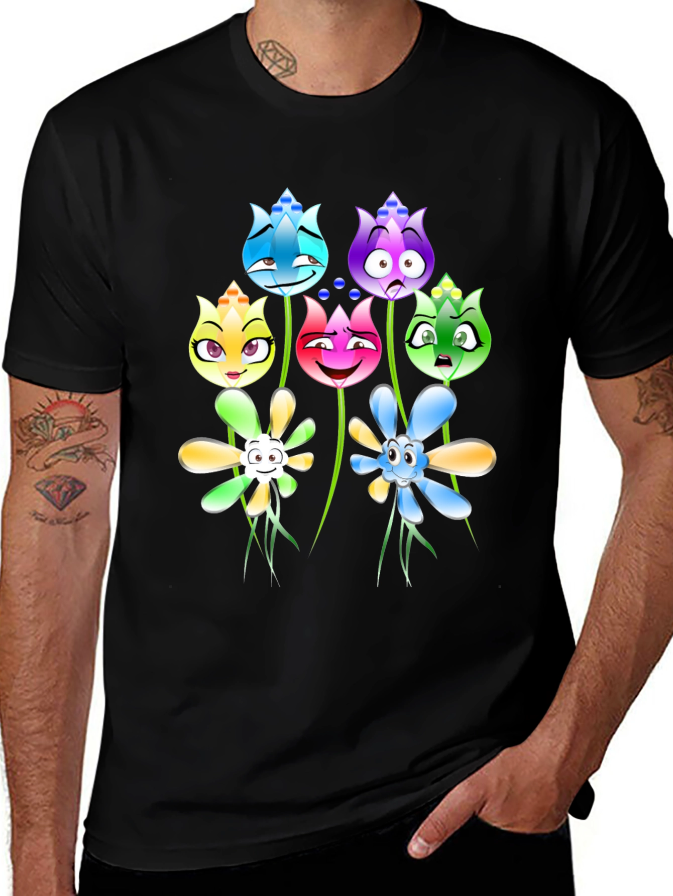 Variant 28 of Cartoon Flower Graphic T-Shirt