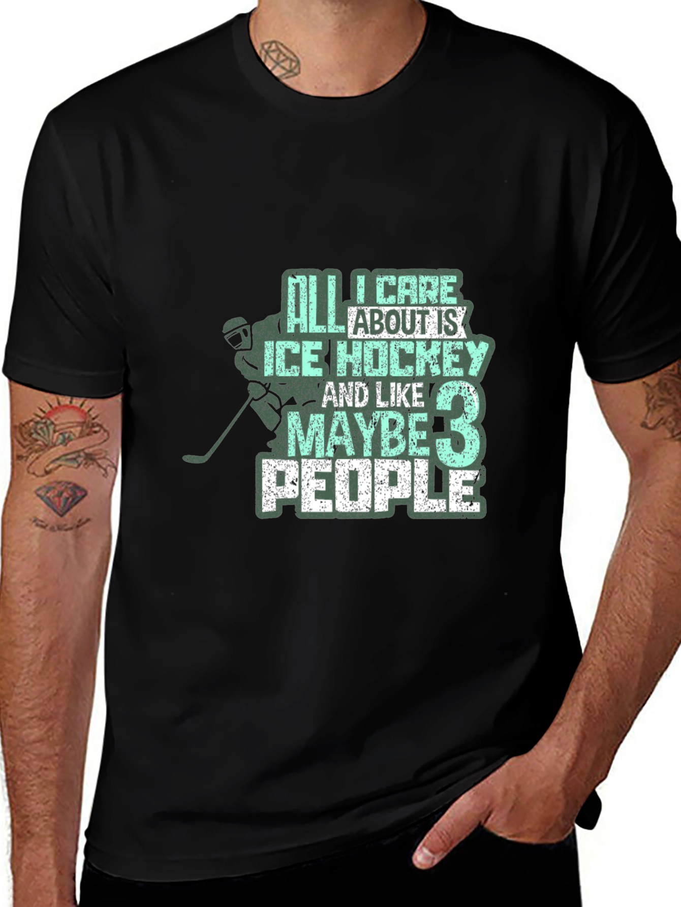 Variant 27 of Ice Hockey Fan Graphic T-Shirt