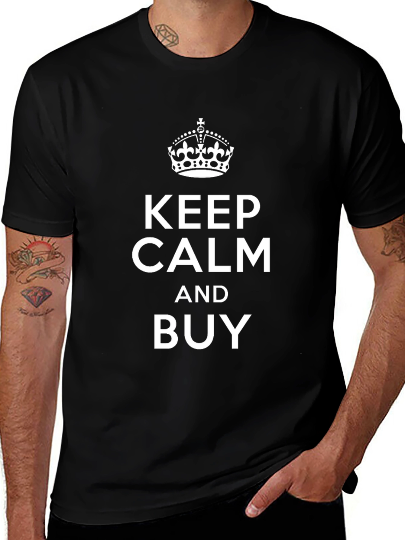 Variant 26 of Keep Calm and Buy Black T-Shirt