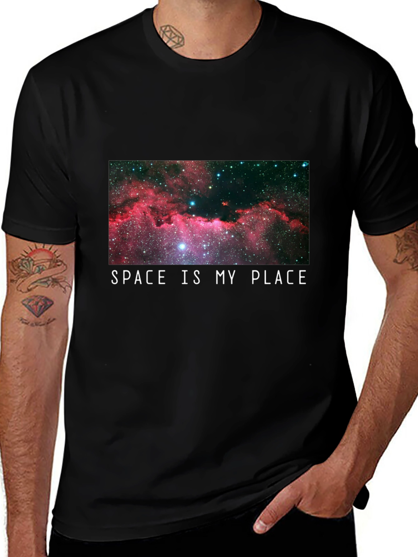 Variant 27 of Space Is My Place Galaxy T-Shirt