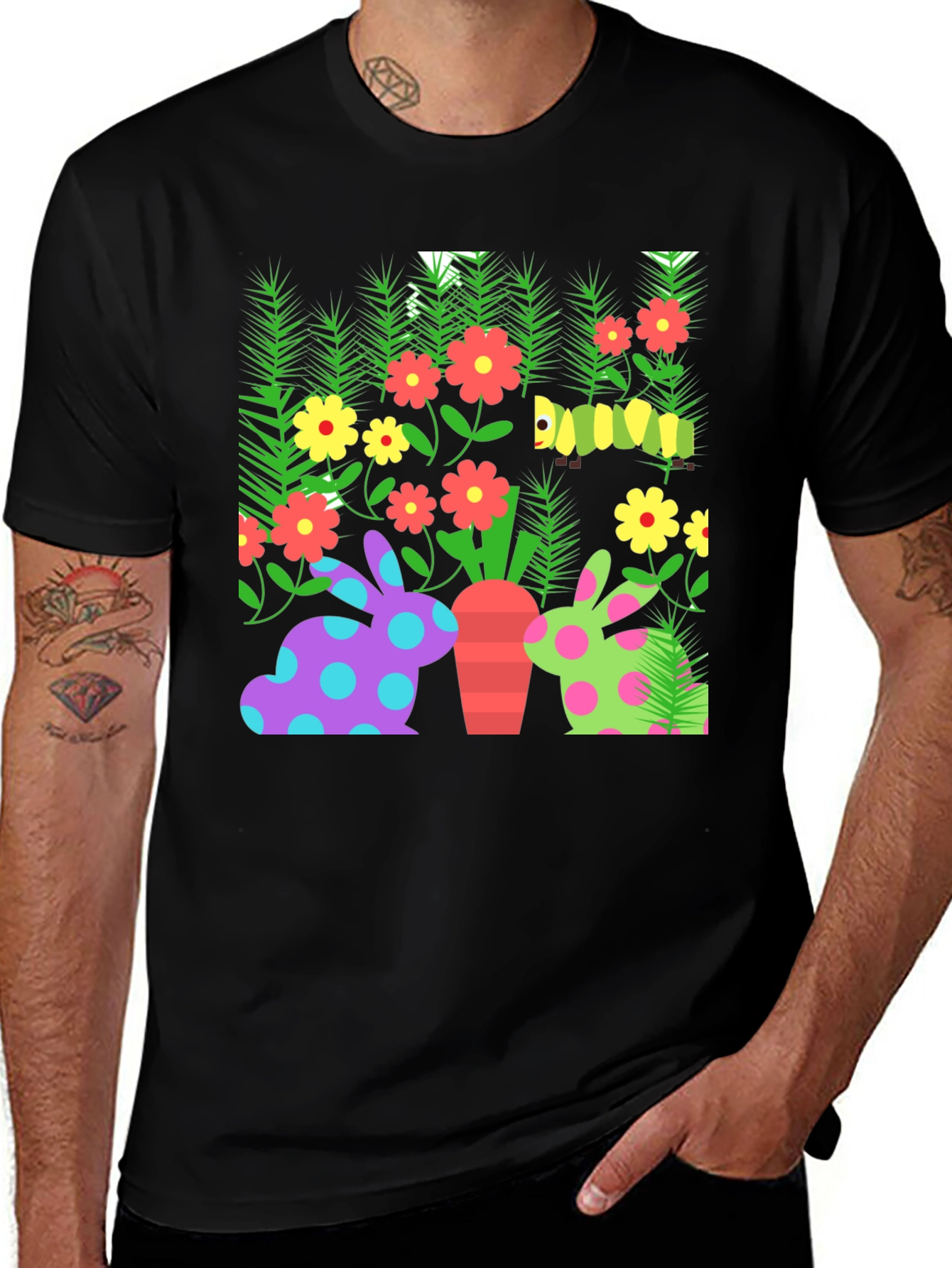 Variant 25 of Easter Bunny Garden T-Shirt