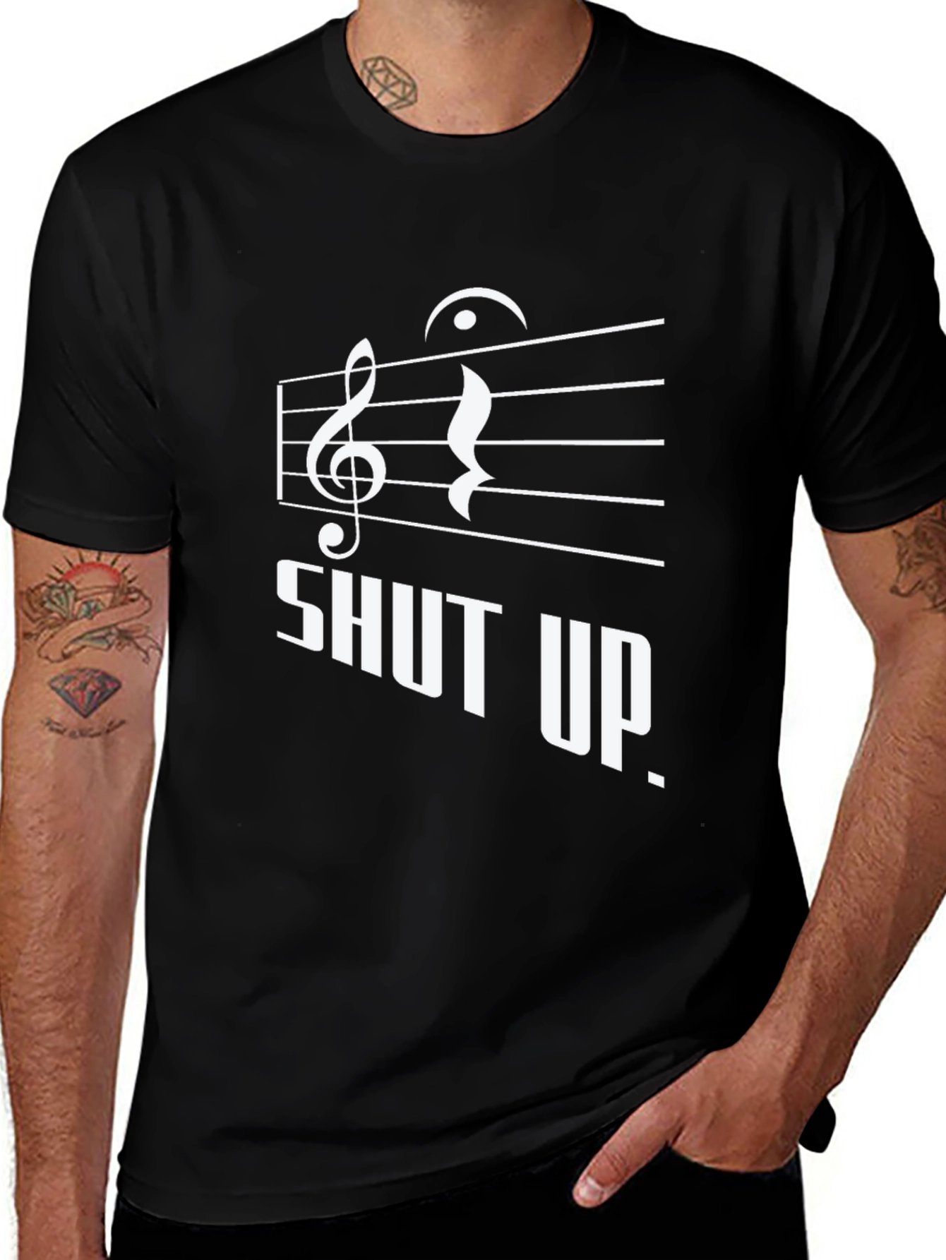 Variant 9 of Music Lover T-Shirt - Shut Up Rest Note Tee