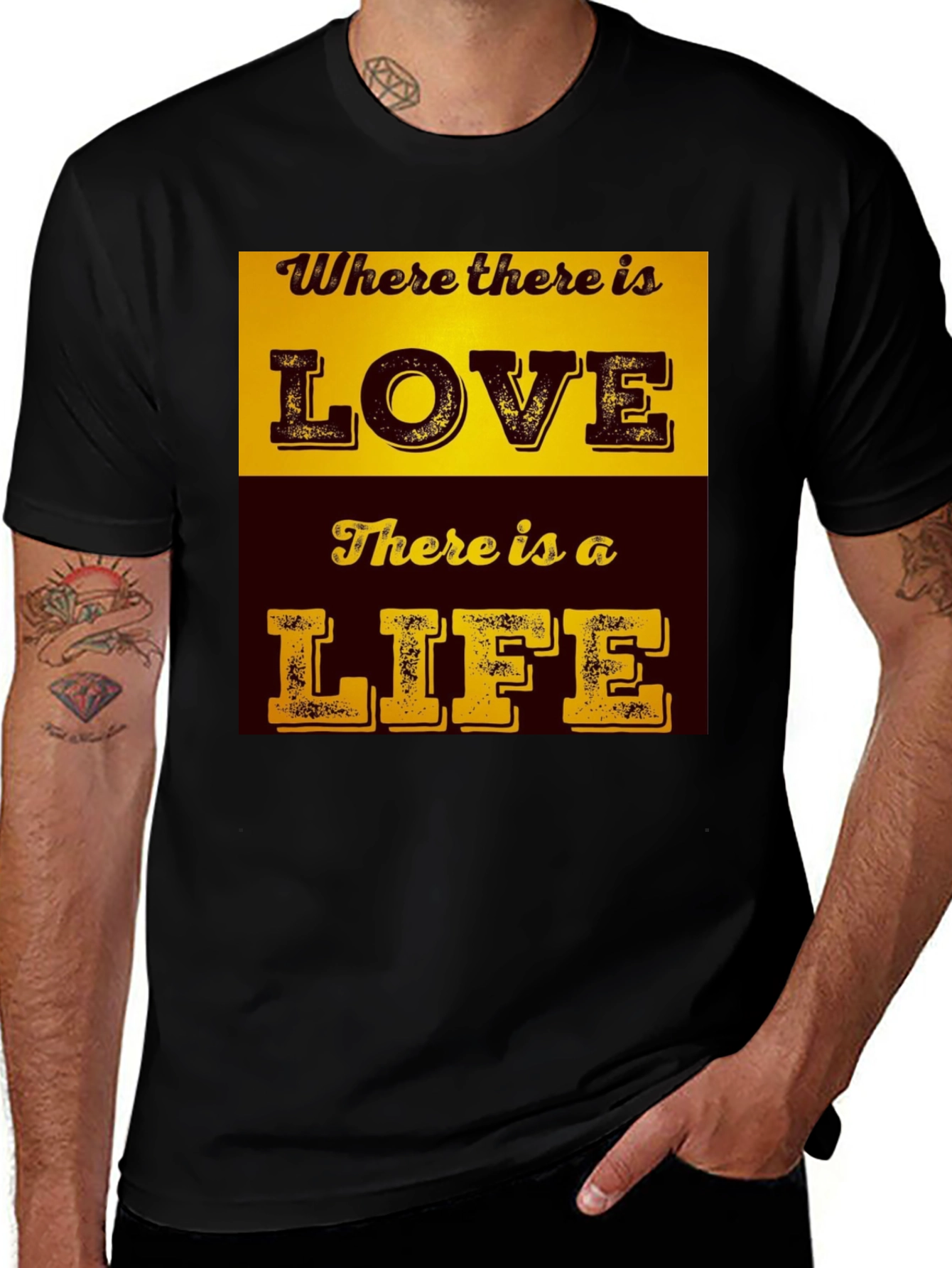 Variant 13 of Love & Life T-Shirt - Inspirational Graphic Tee