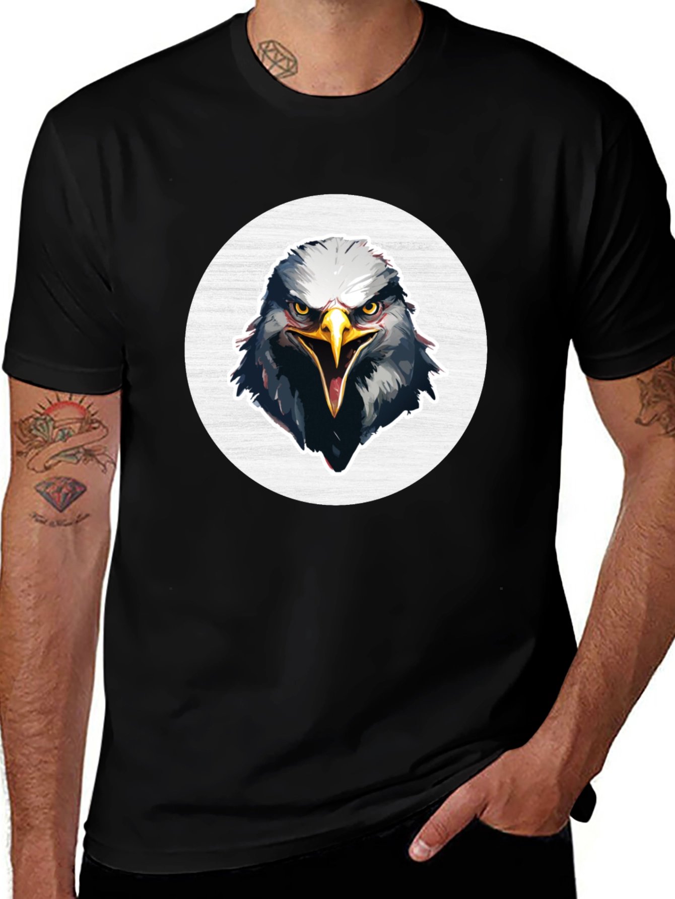 Variant 6 of Eagle Graphic T-Shirt - Bold Bird Design