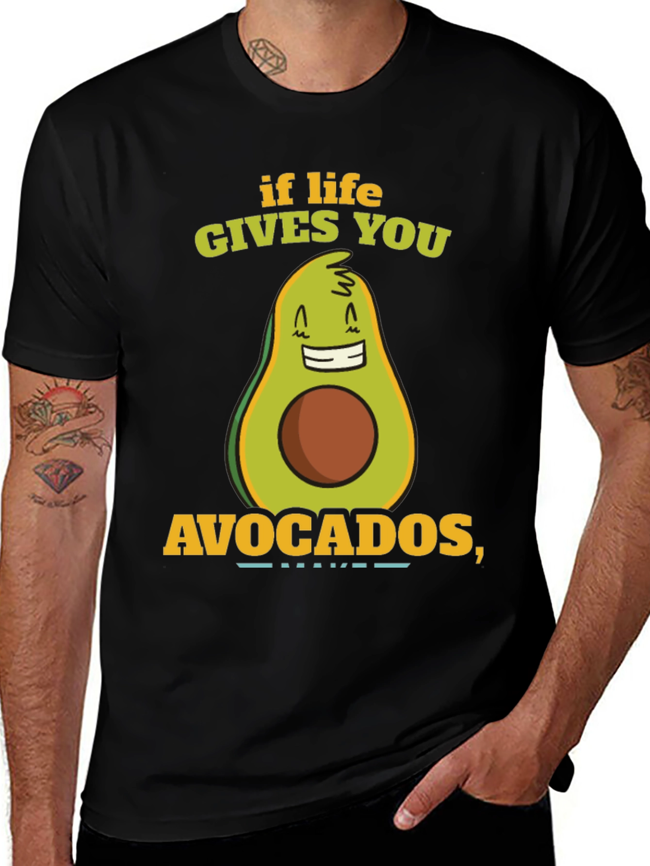 Variant 11 of Funny Avocado T-Shirt - If Life Gives You Avocados