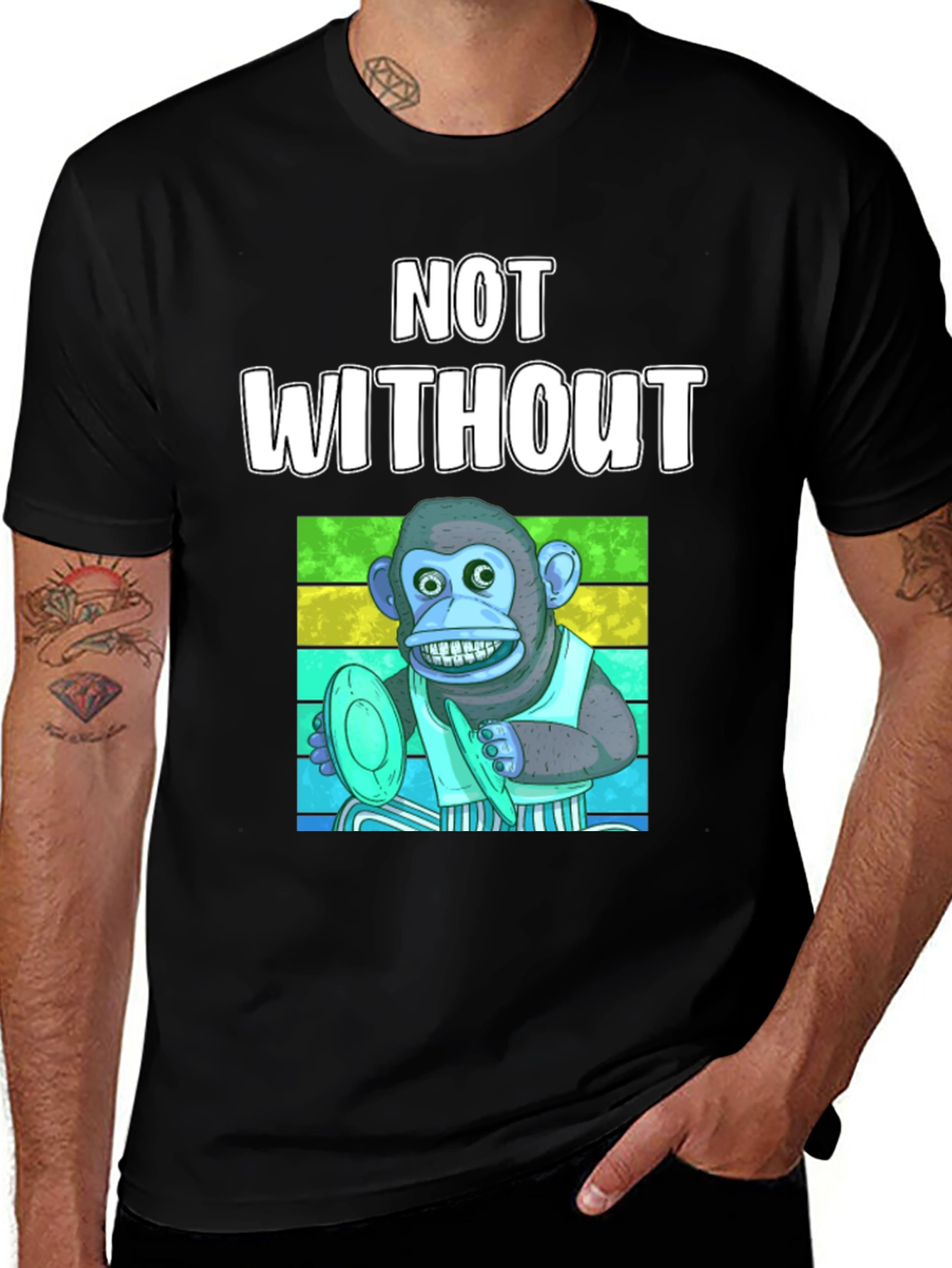 Variant 11 of Monkey T-Shirt: Not Without My Horn