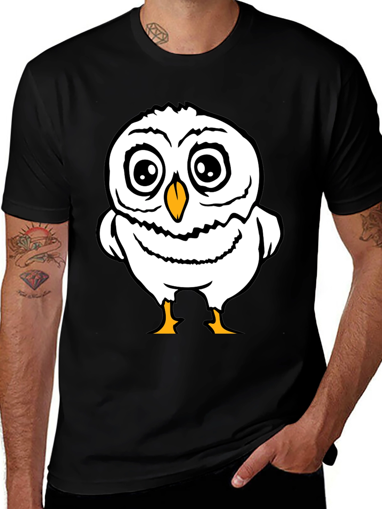 Variant 7 of Funny Owl Graphic Tee - Soft Cotton Comfort