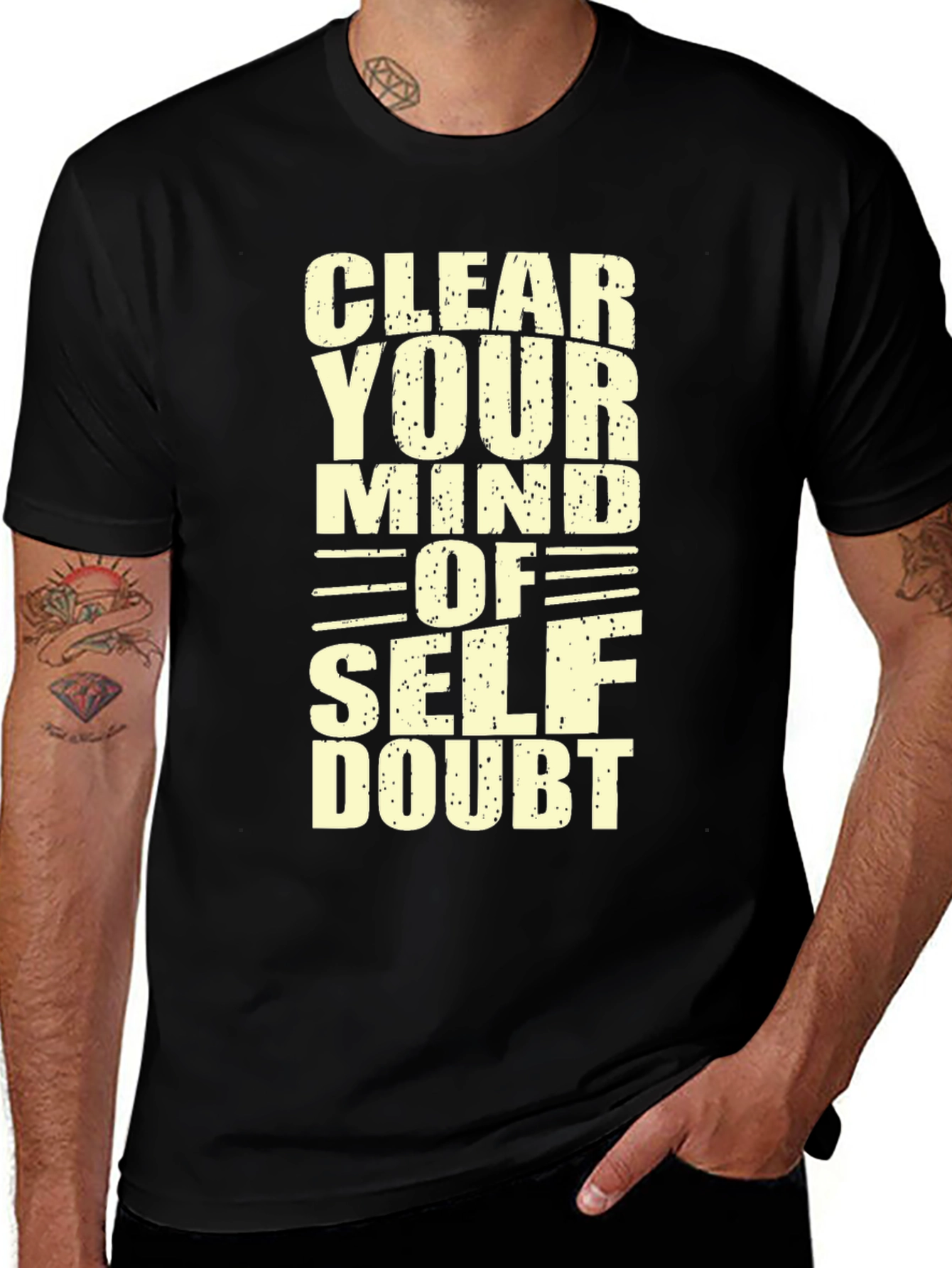 Variant 9 of Clear Your Mind Graphic Tee - Motivational Design