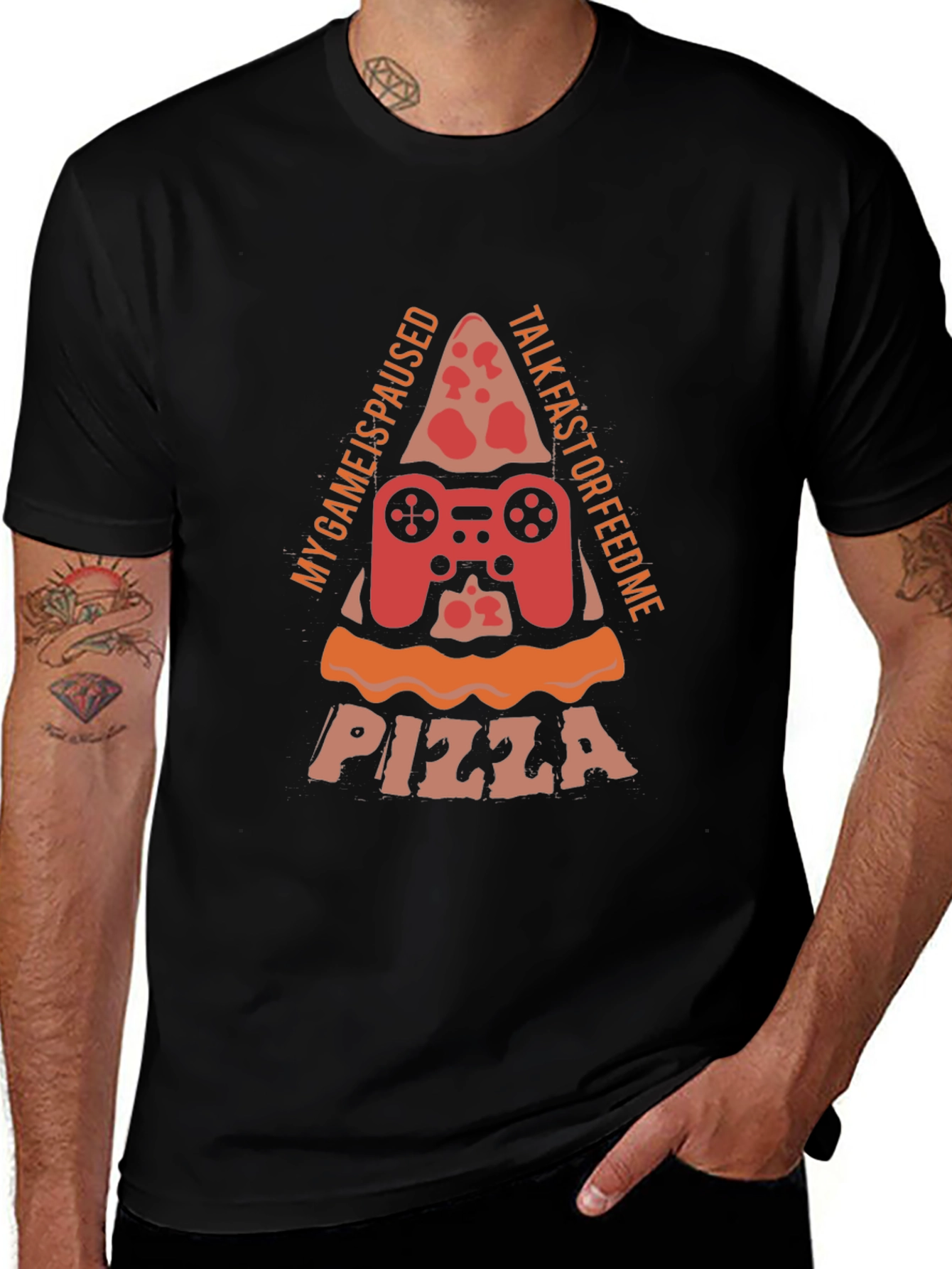 Variant 20 of Gamer Pizza T-Shirt - My Game is Paused